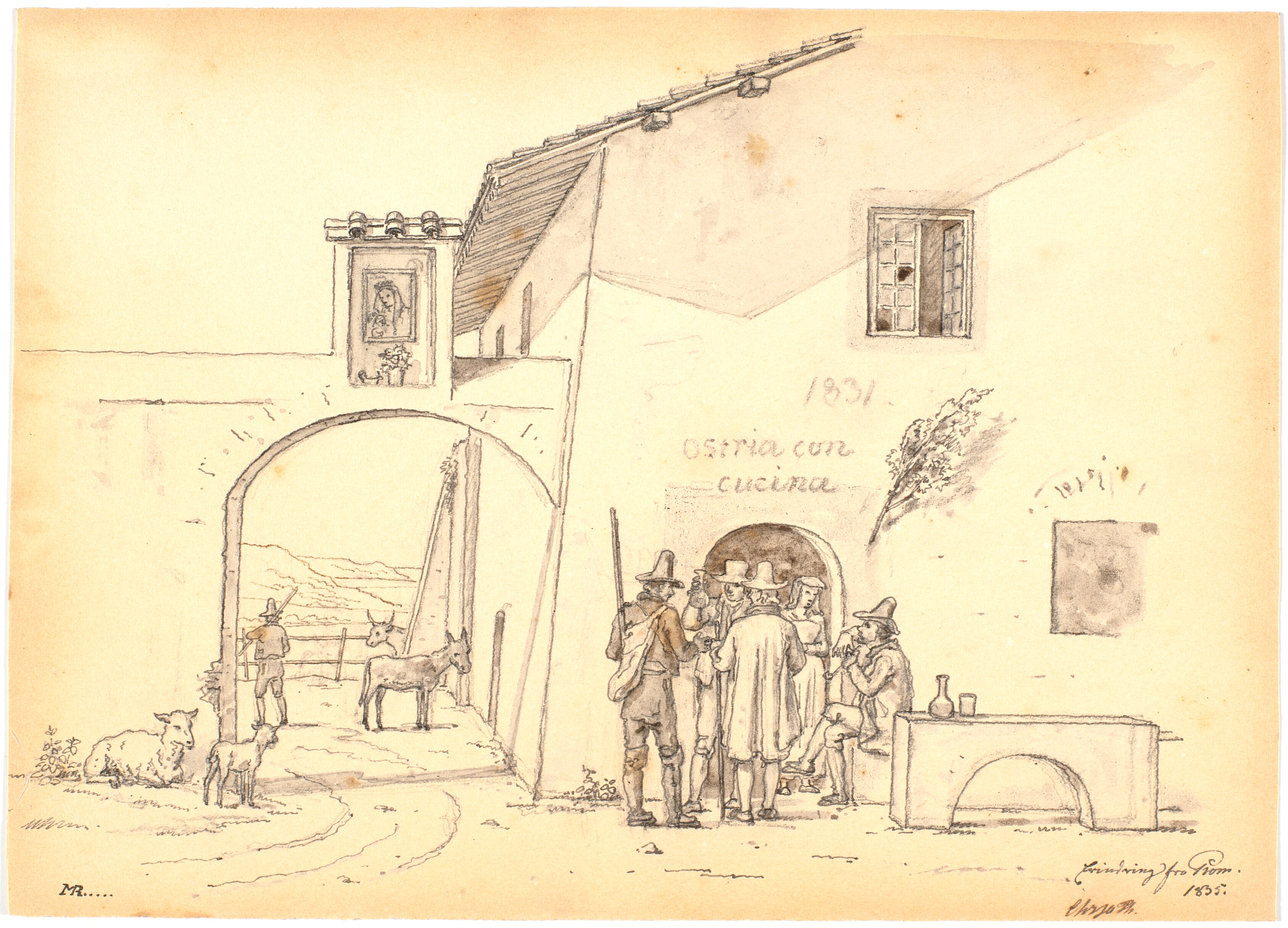 Italienere uden for et osteri