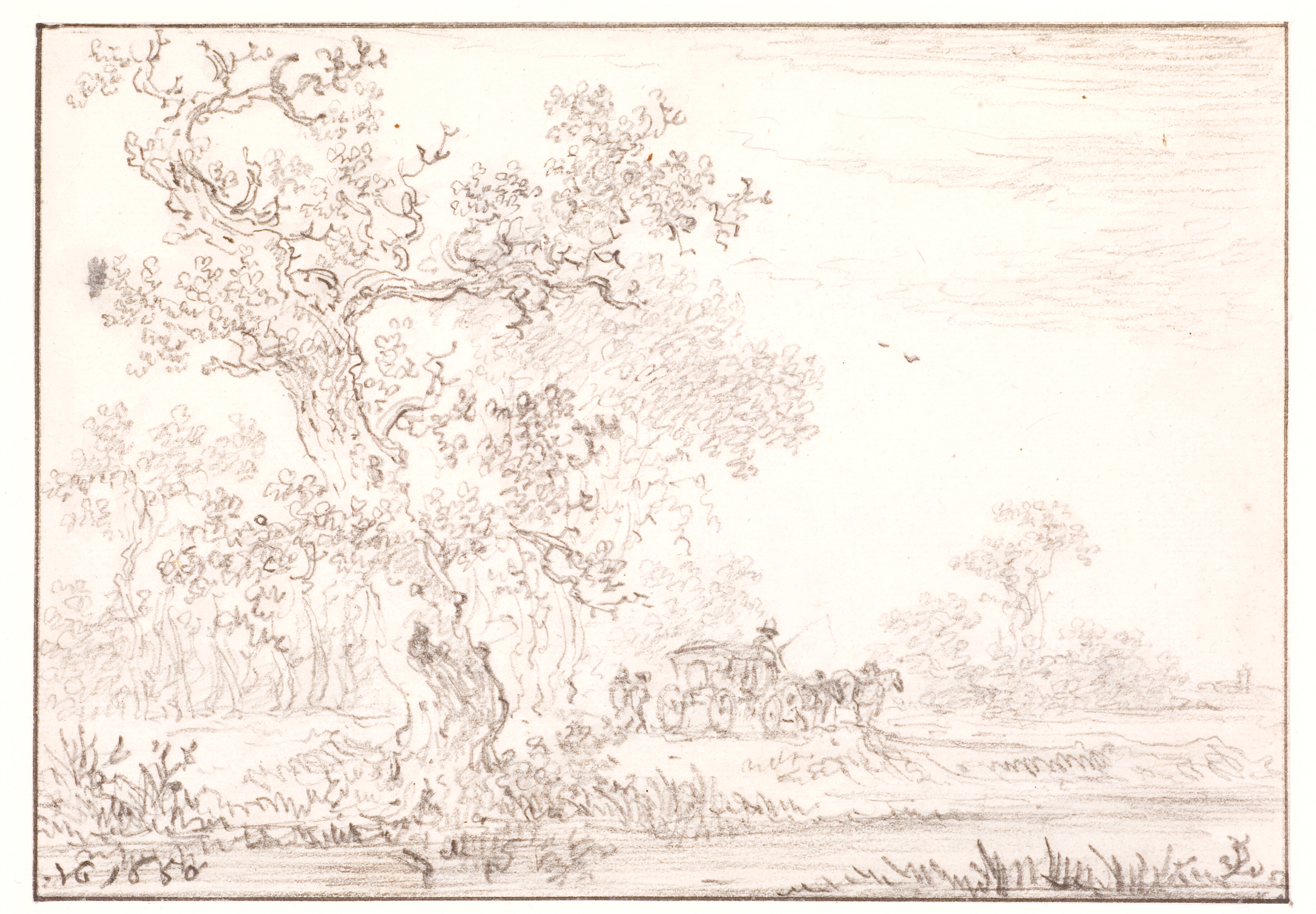 Rejsevogn i udkanten af en skov