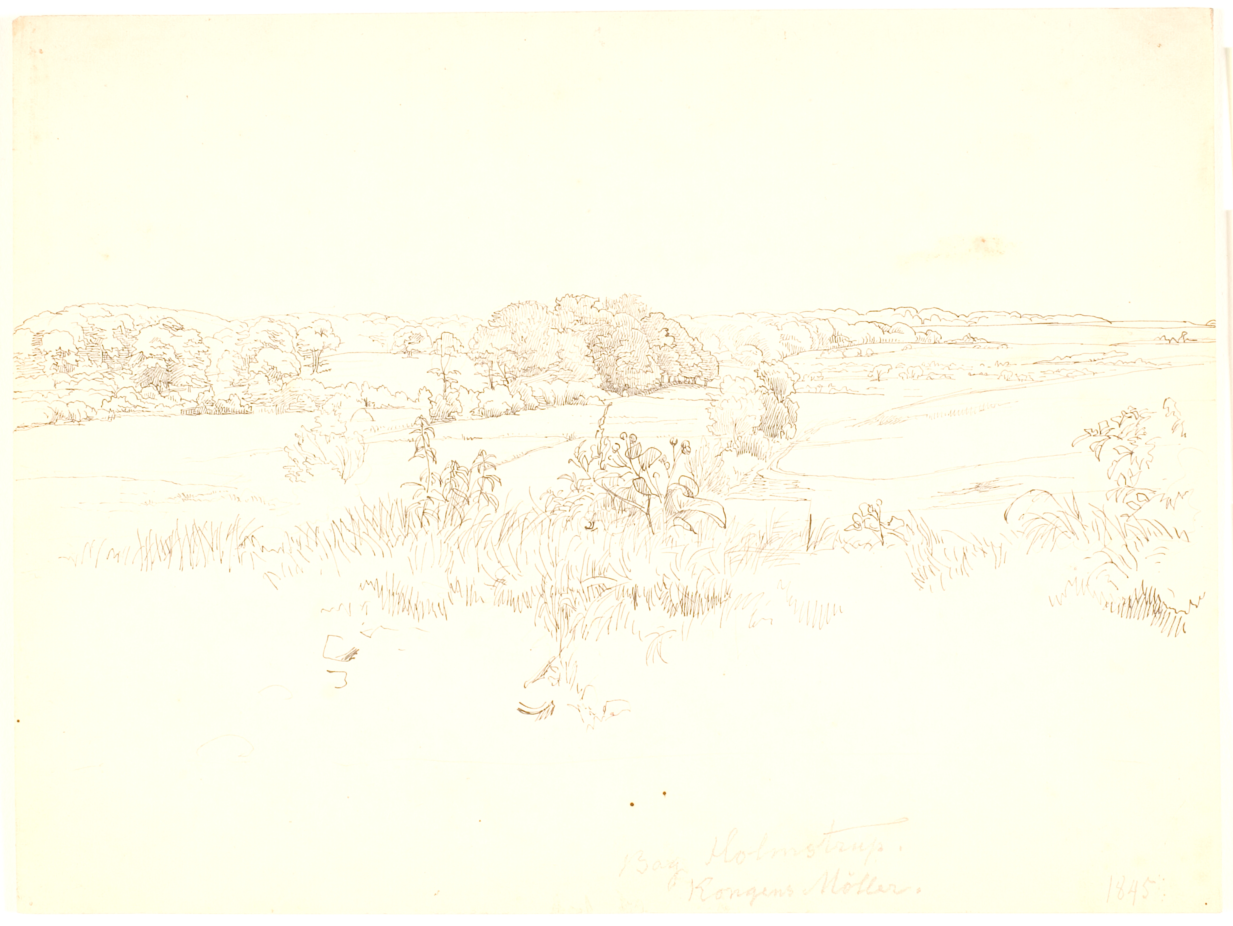 Landskab. Bag Holmstrup. Kongens Møller