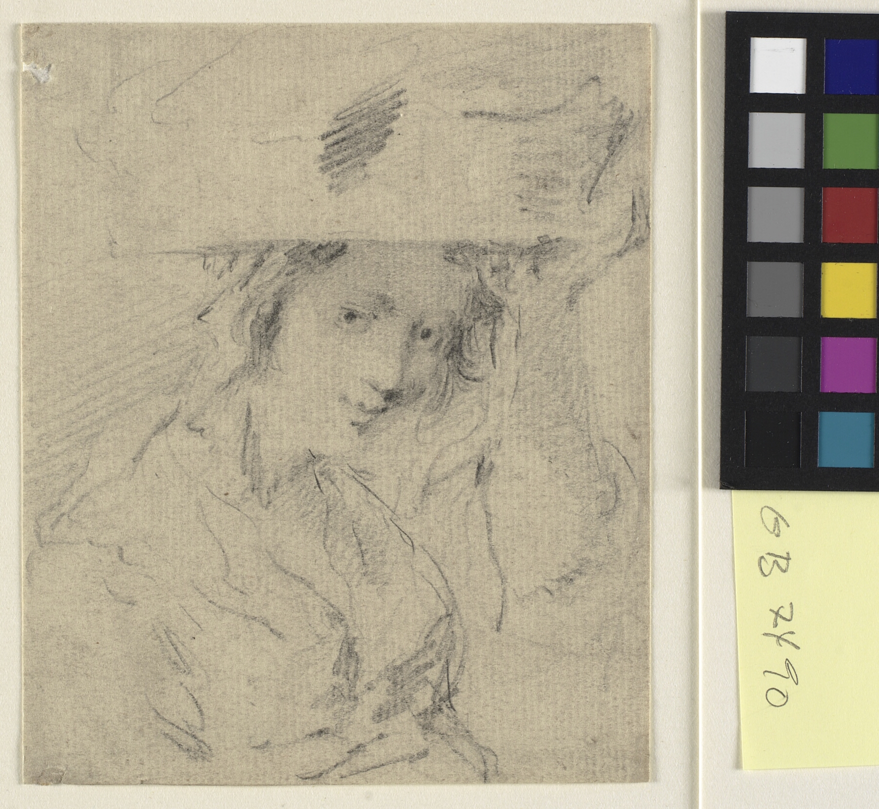 Portræt af en dame med hat