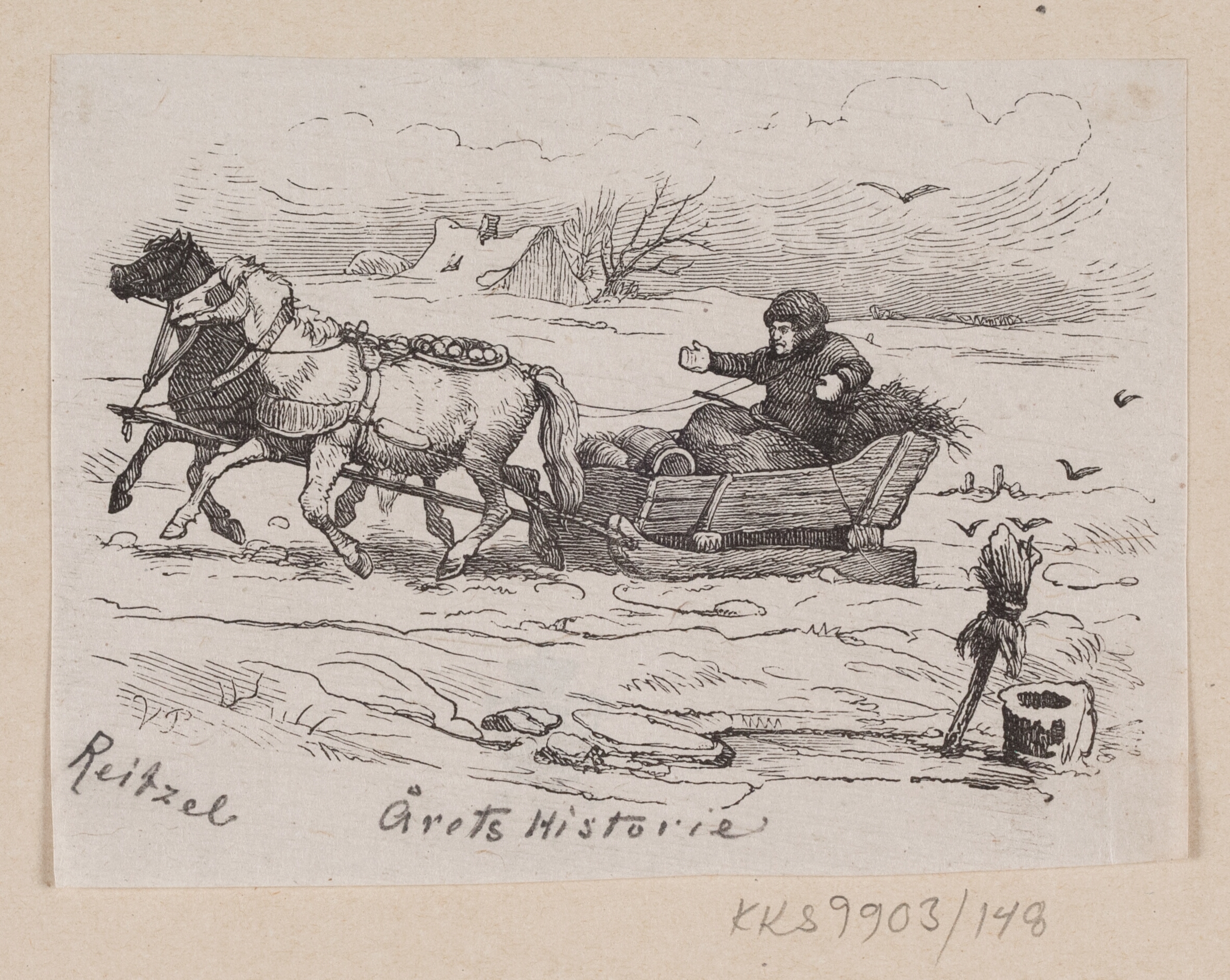 Illustration til "Årets Historie" i H.C. Andersen, "Eventyr og Historier", Bind 2