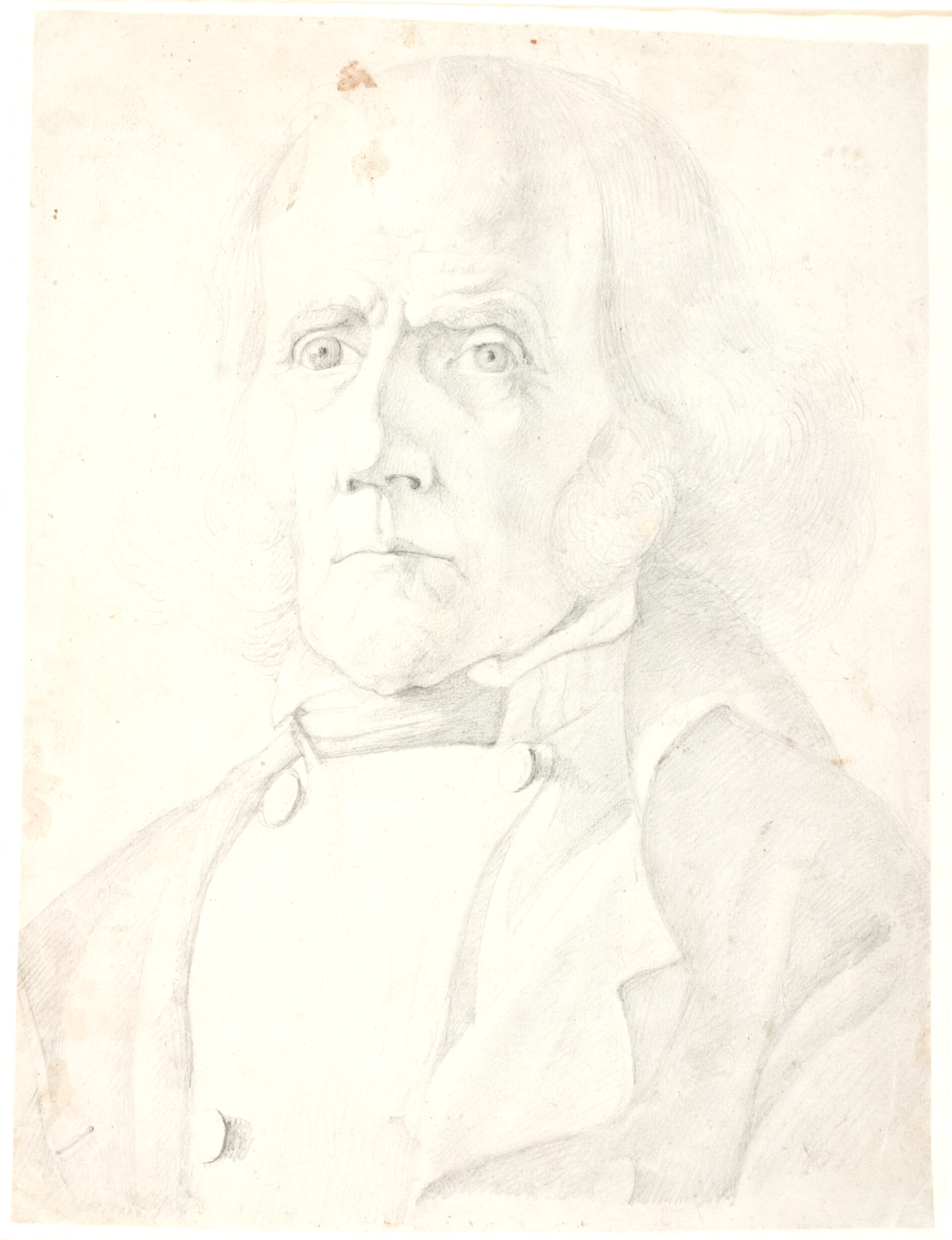 En gammel mand med langt hår