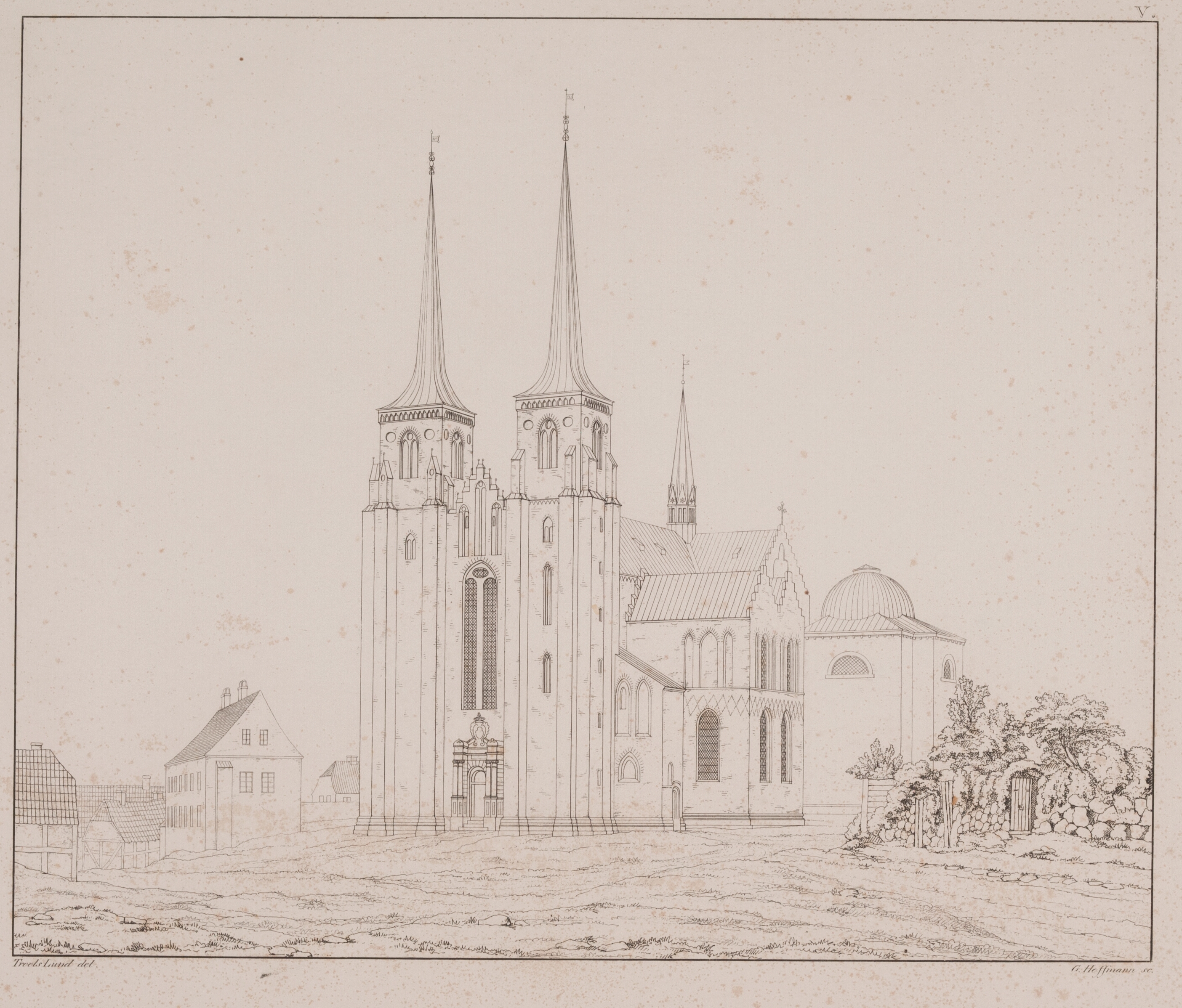 Roskilde Domkirke set fra sydvest