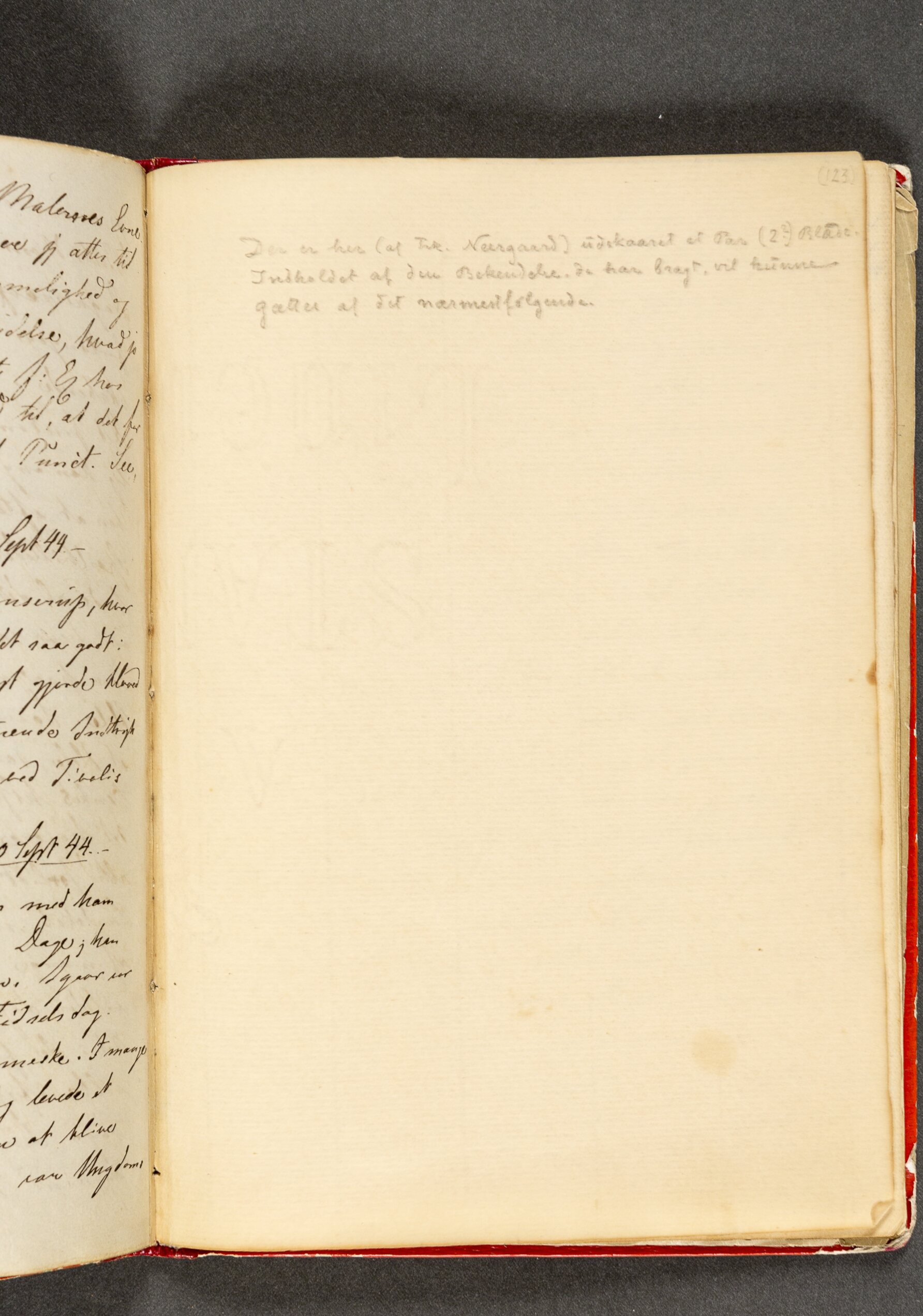 Tekst skrevet af Karl Madsen (?). Side 123