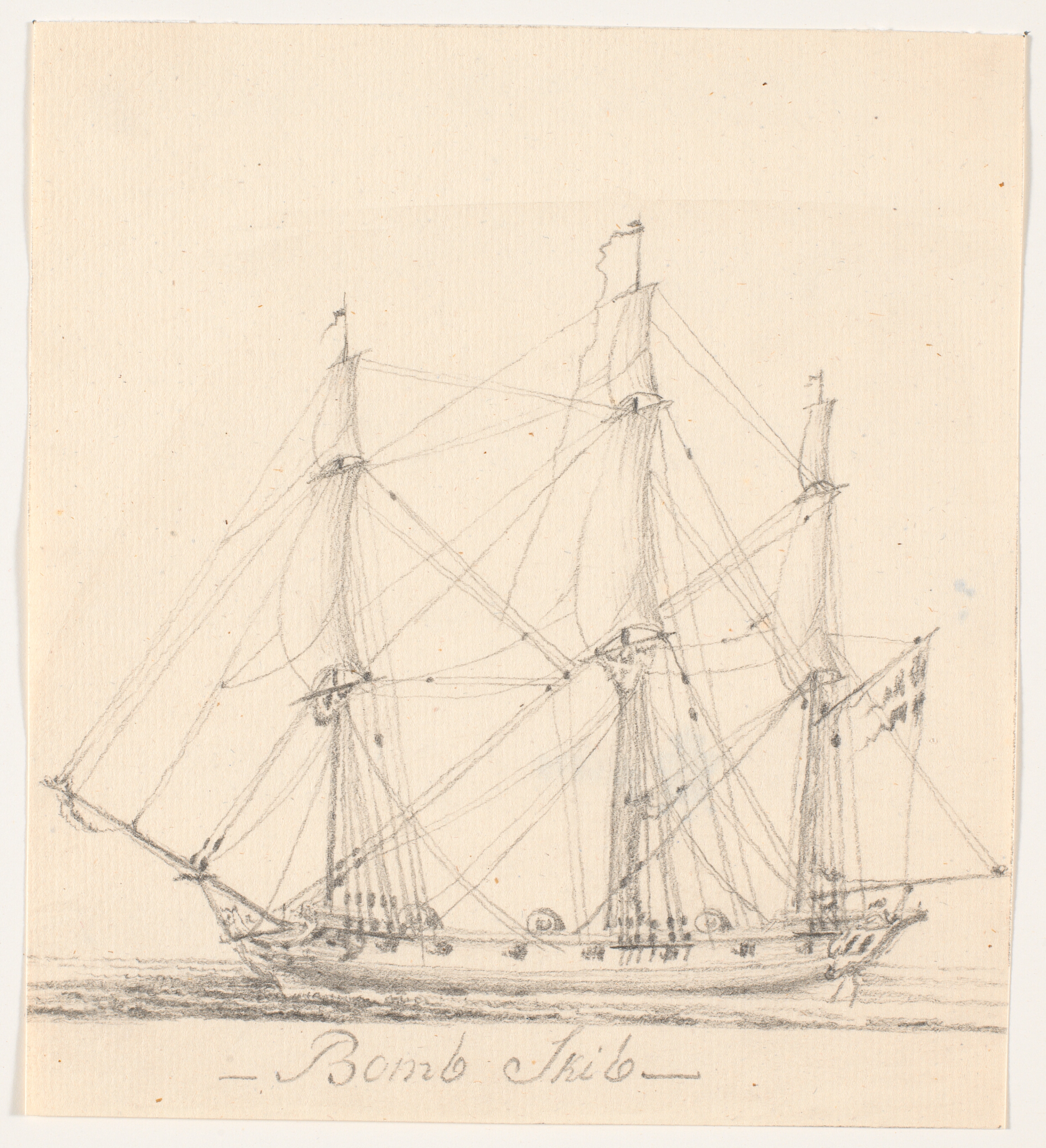 Bomb Skib med topsejl