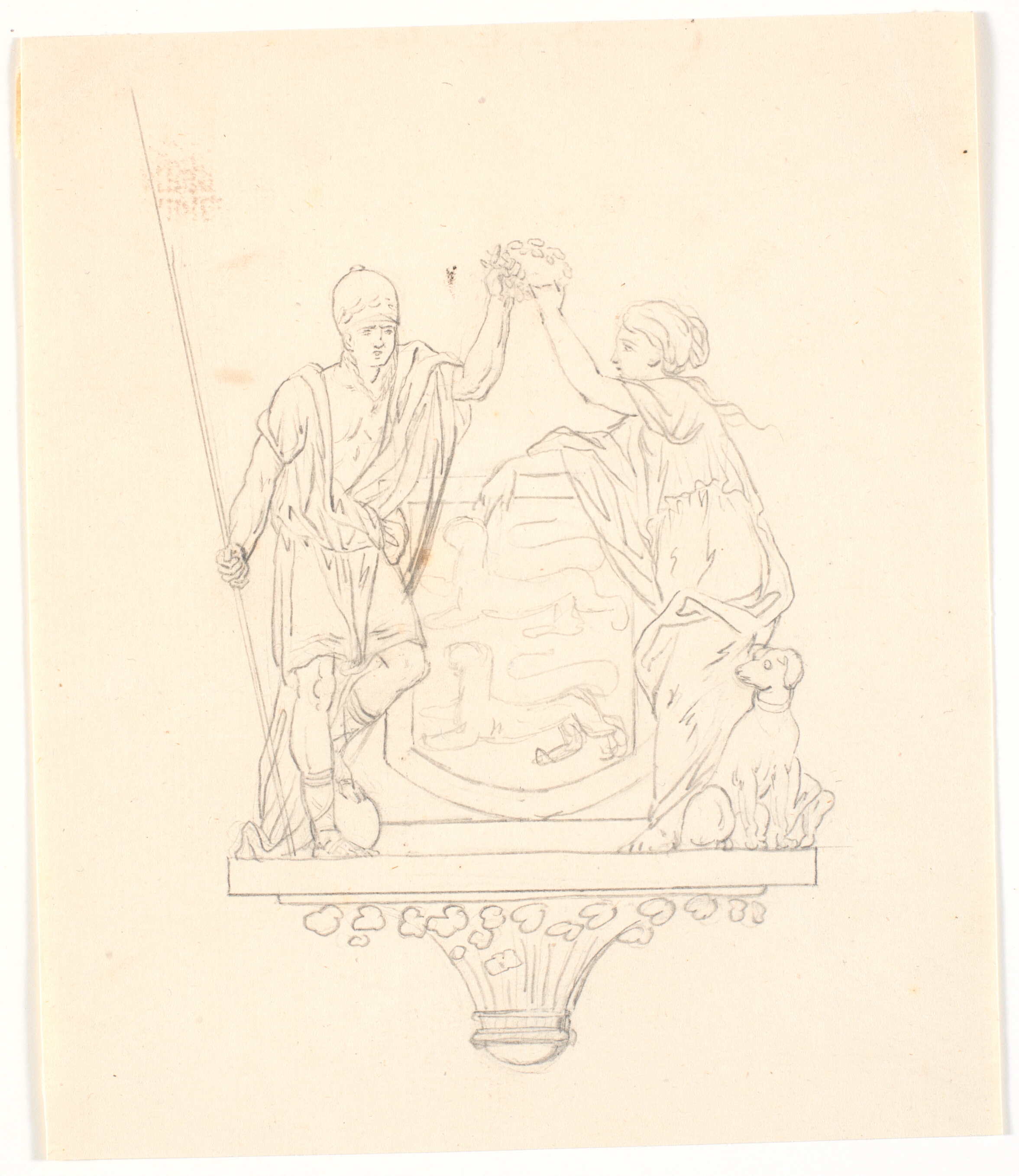 Taushed og troskab bekranser det slesvigske vaaben