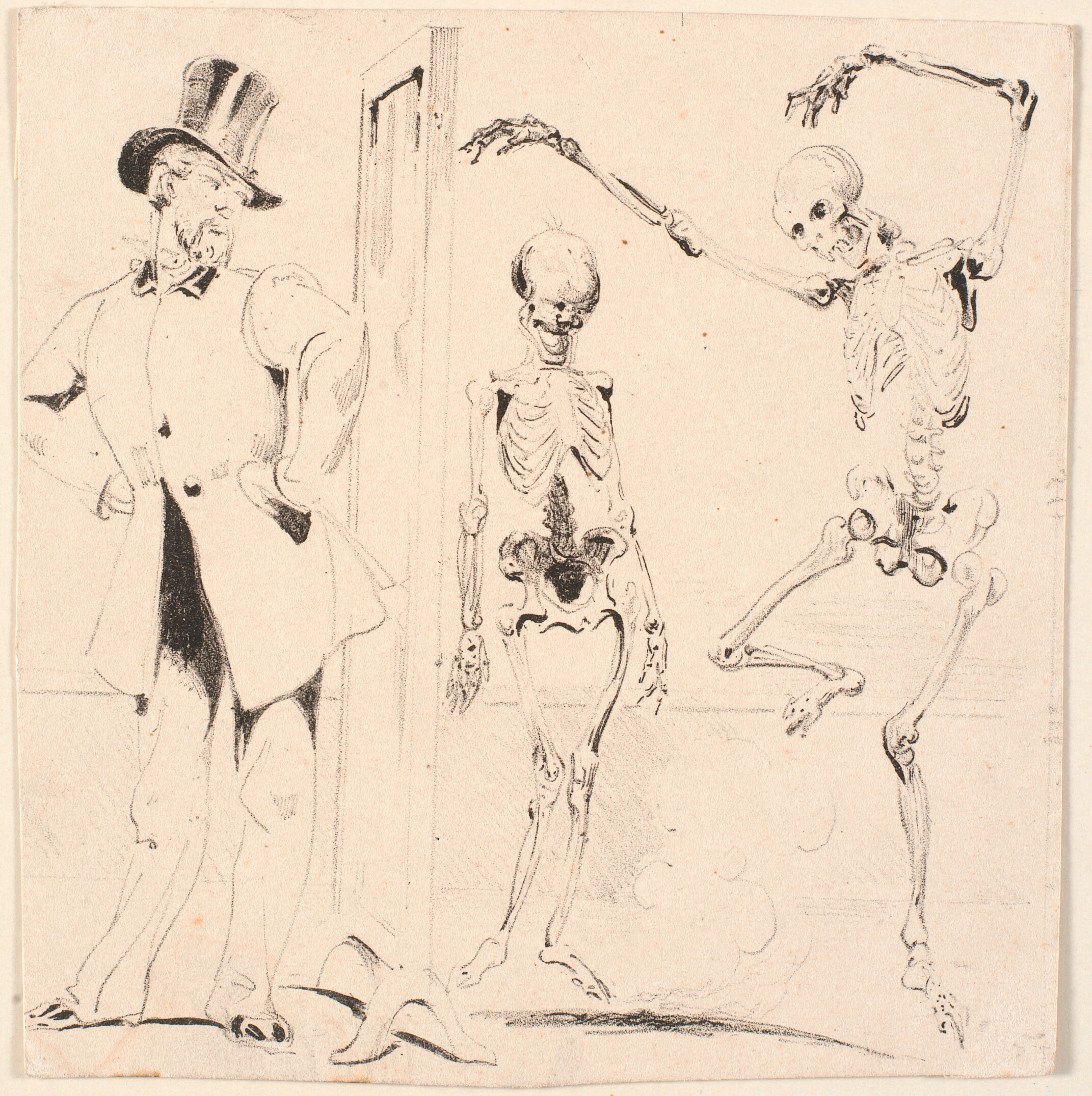 Prøveblad. Herre prøver tøj foran spejl. To benrade