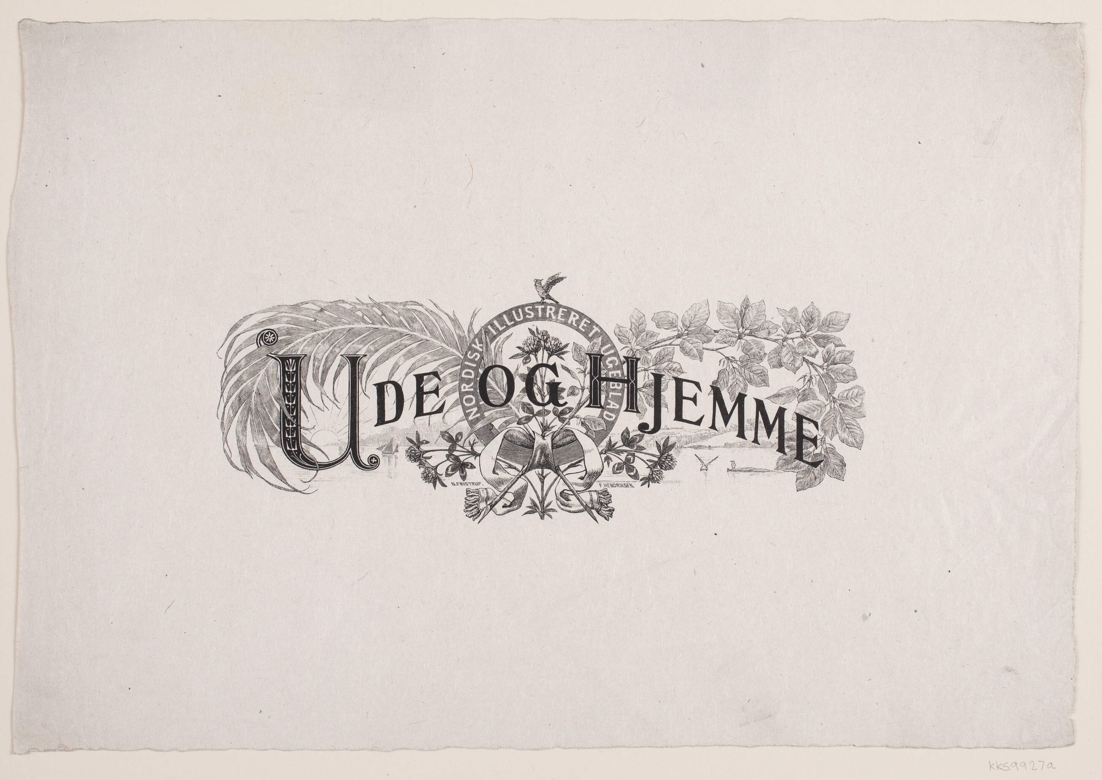 Hoved til "Ude og Hjemme", årg. 3 (1879-80) o. flg.