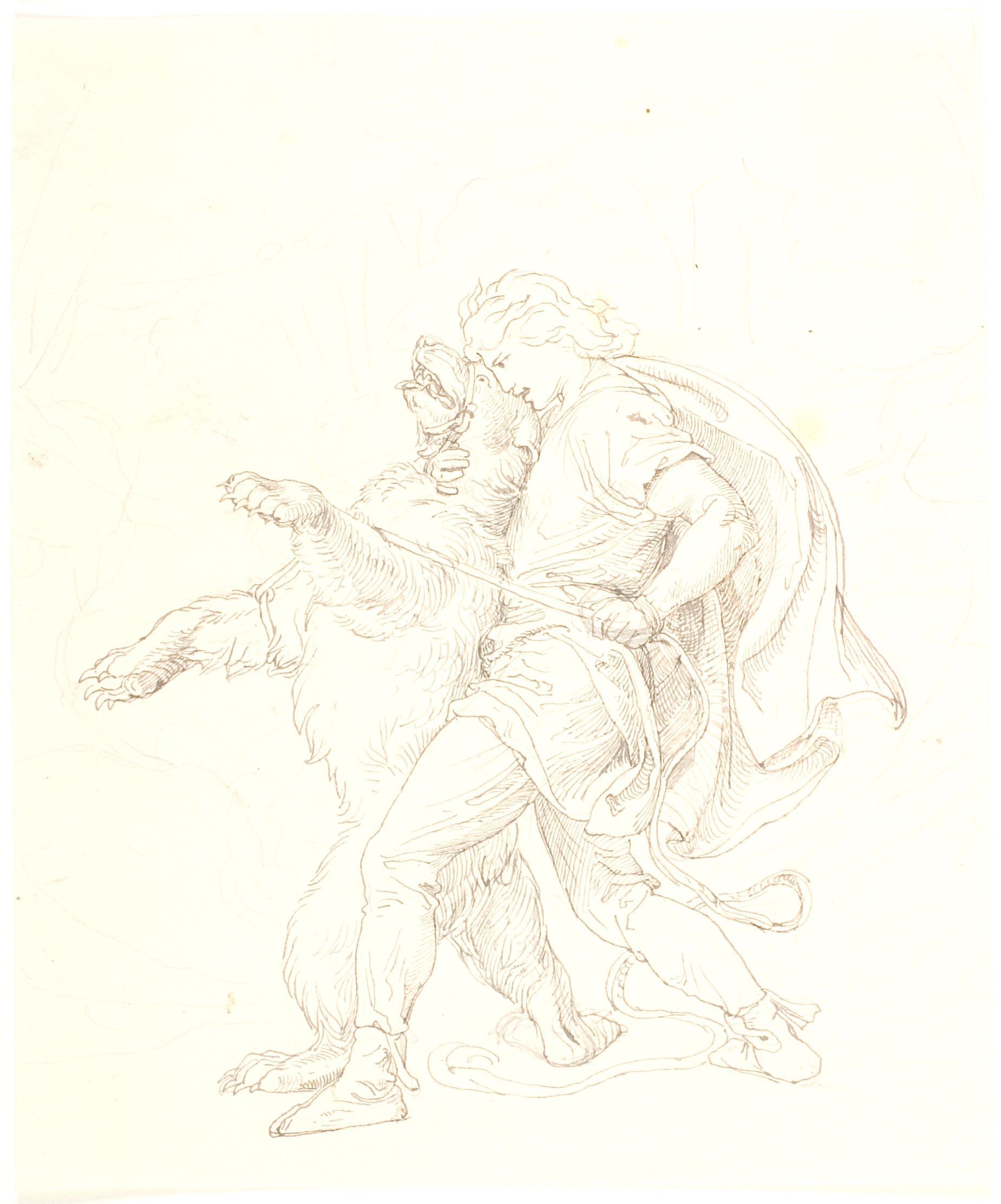 Udkast til Skjolds kamp med bjørn