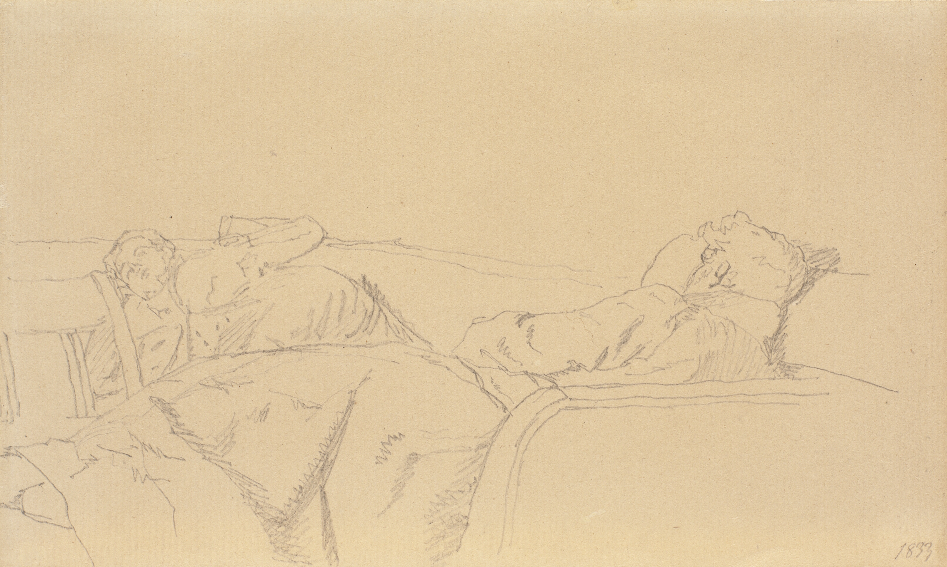 Kunstnerens fader og moder sover til middag