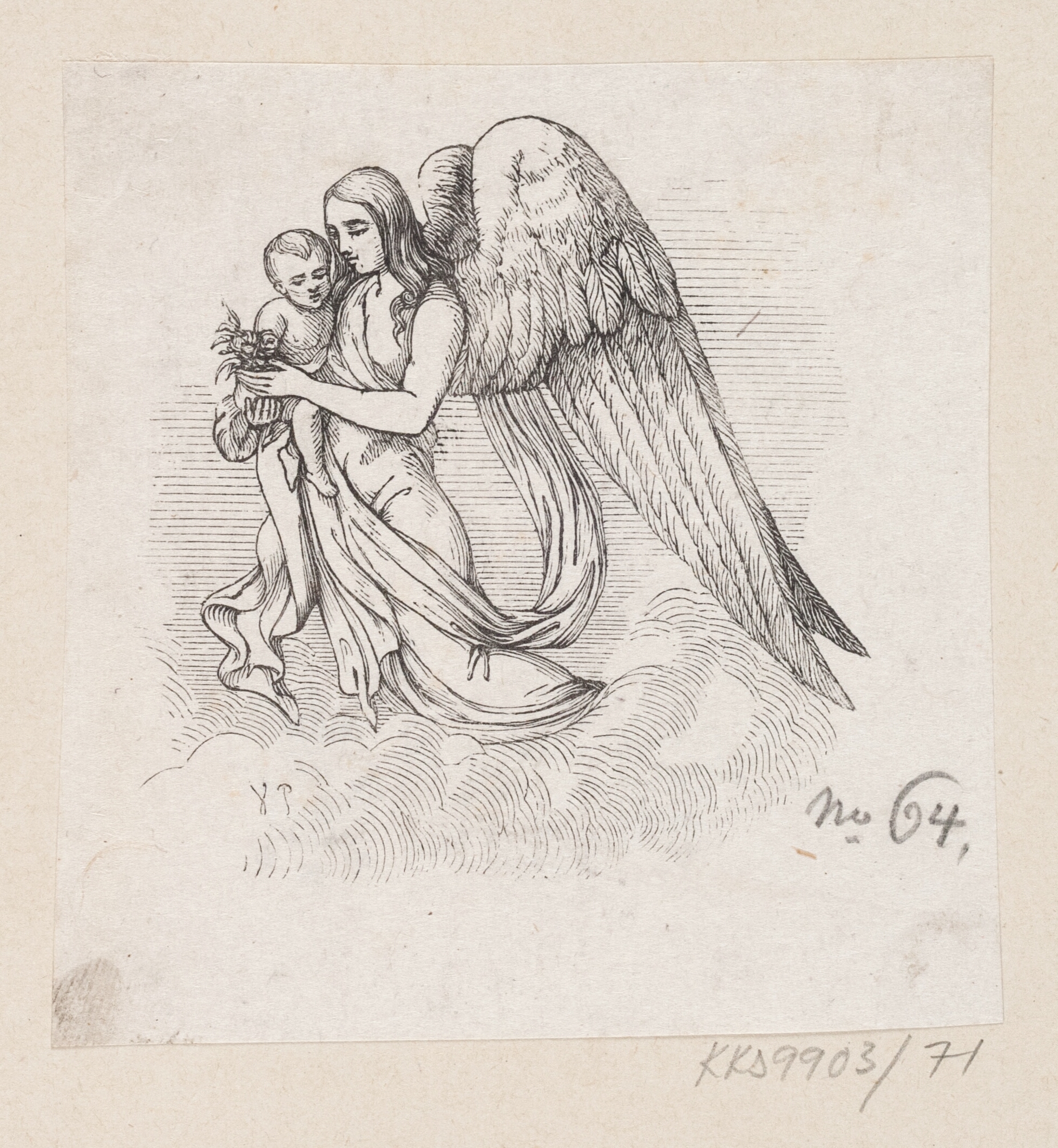 Illustration til "Engelen" i H.C. Andersen, "Eventyr og Historier", Bind 1