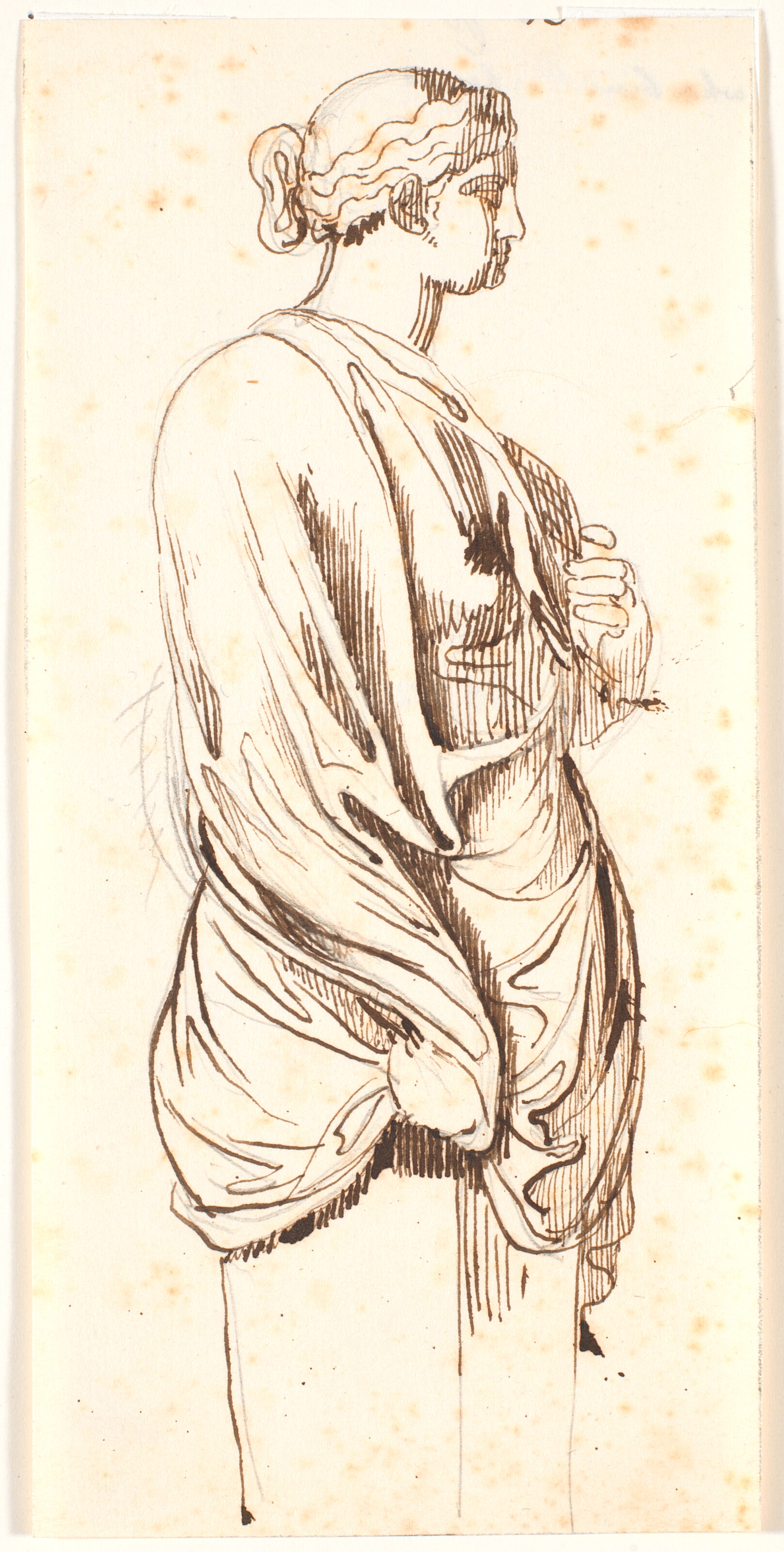 Studie af en kvindelig herme i profil