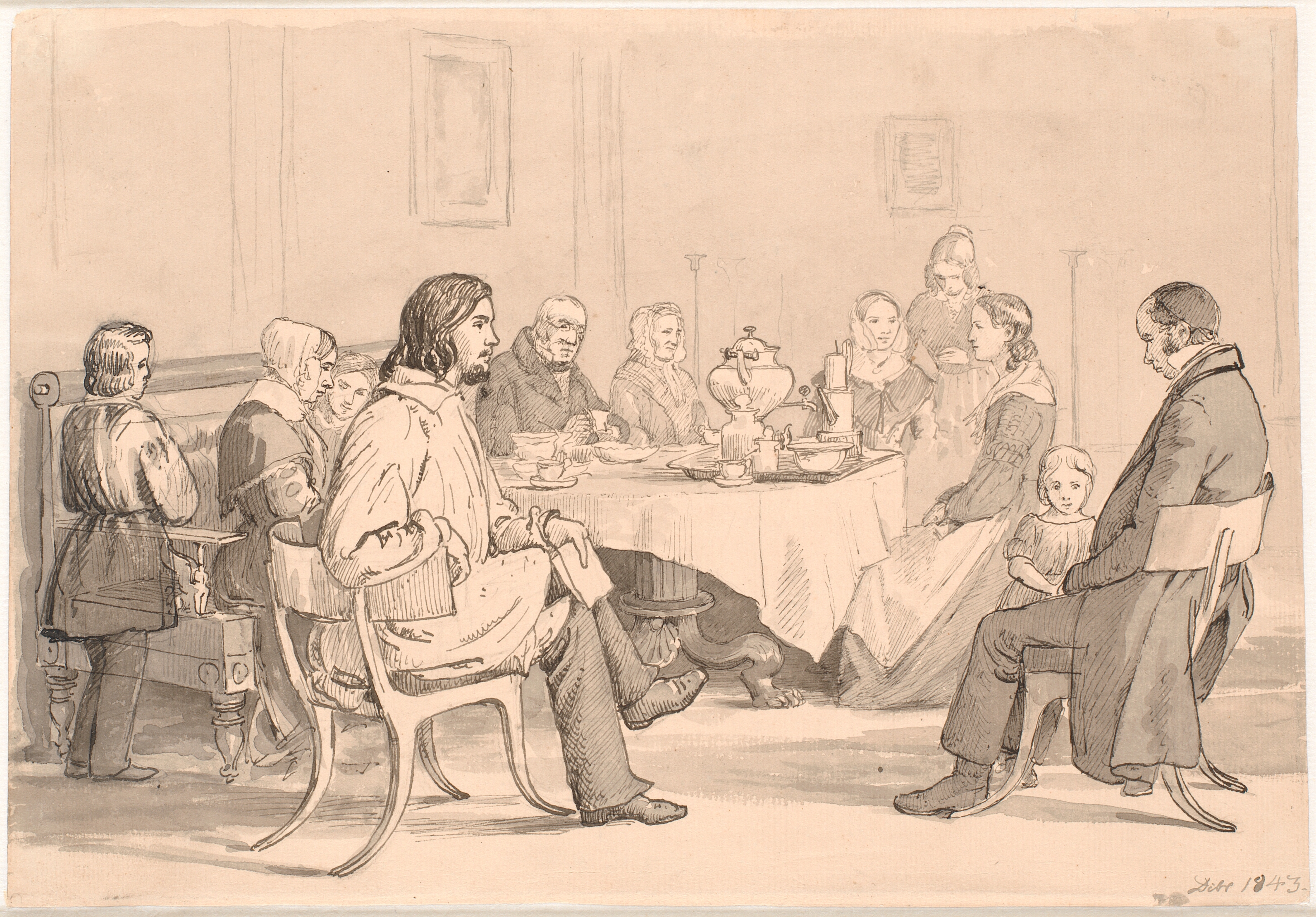 Kaffeselskabet hos Fru Freund Løverdag Formiddag.