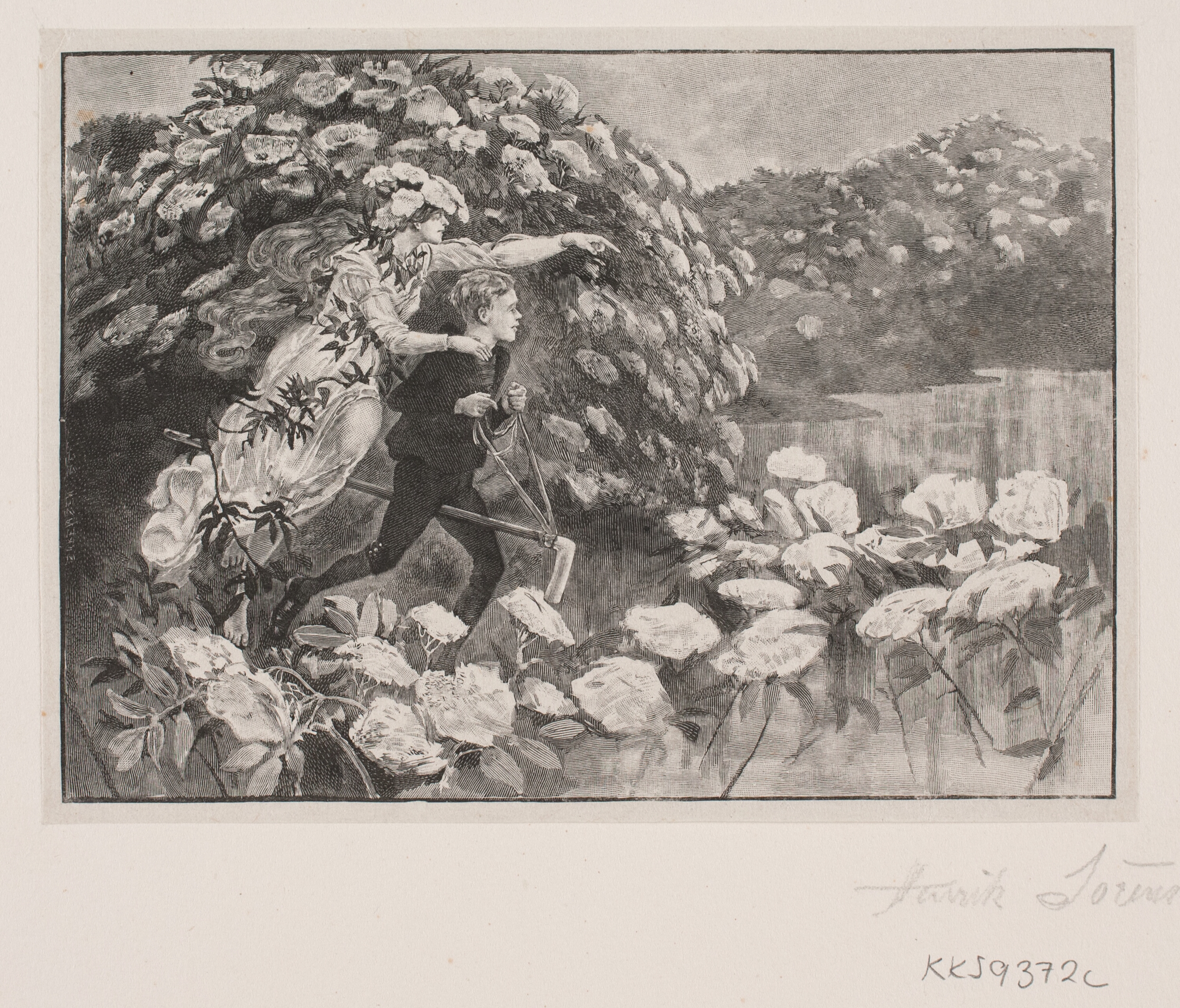 Illustration til H. C. Andersen: "Hyldemor"