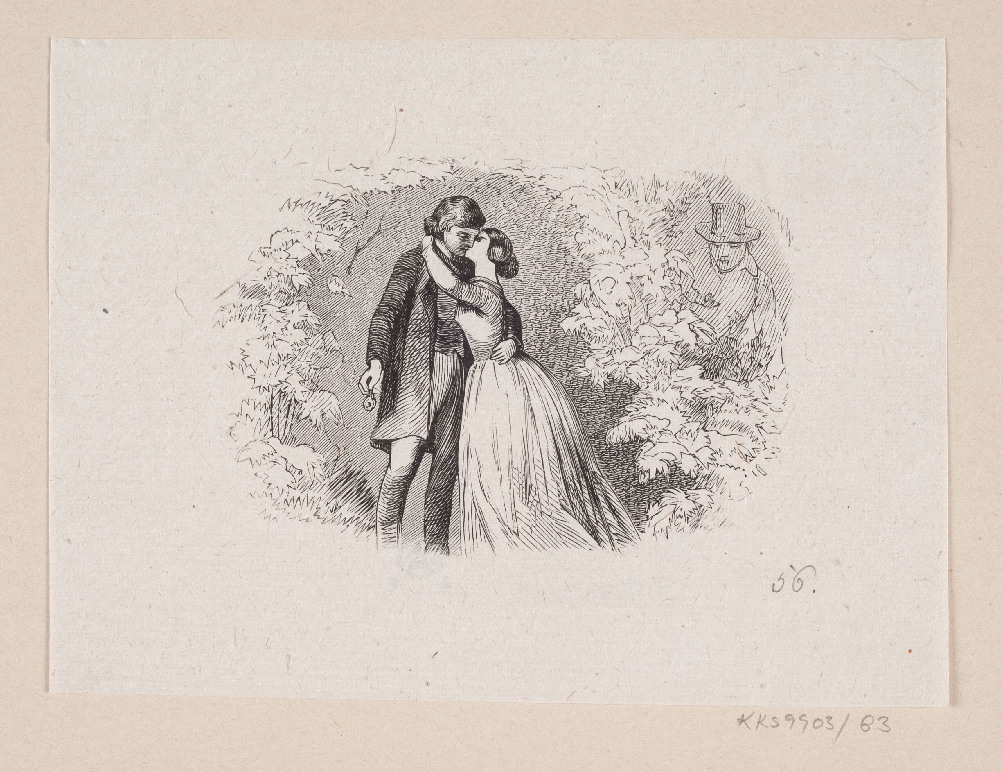 Illustration til "Rosen-Aften" i H.C. Andersen, "Eventyr og Historier", Bind 1