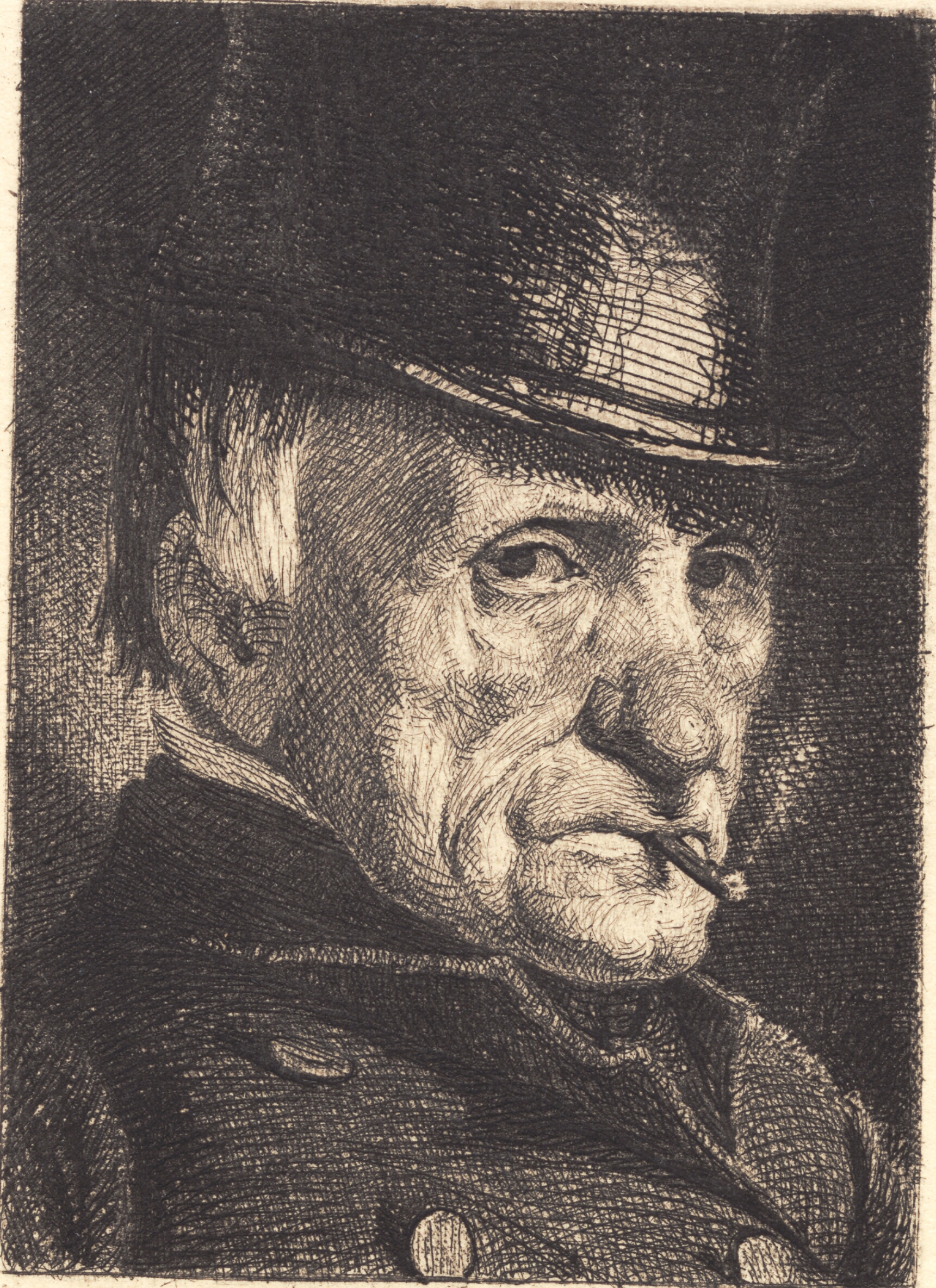 Mand med hat og cigar