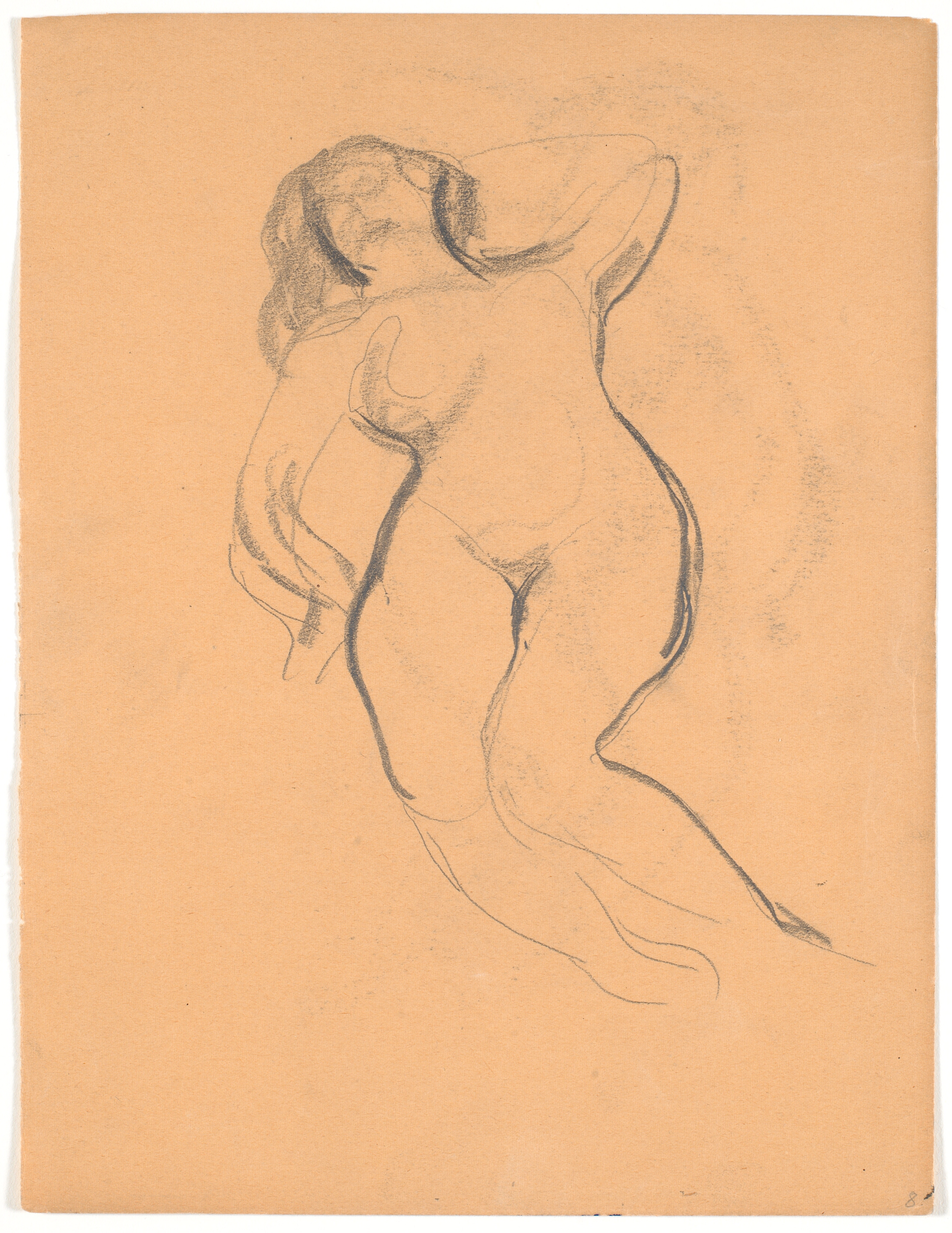 Liggende kvindelig model