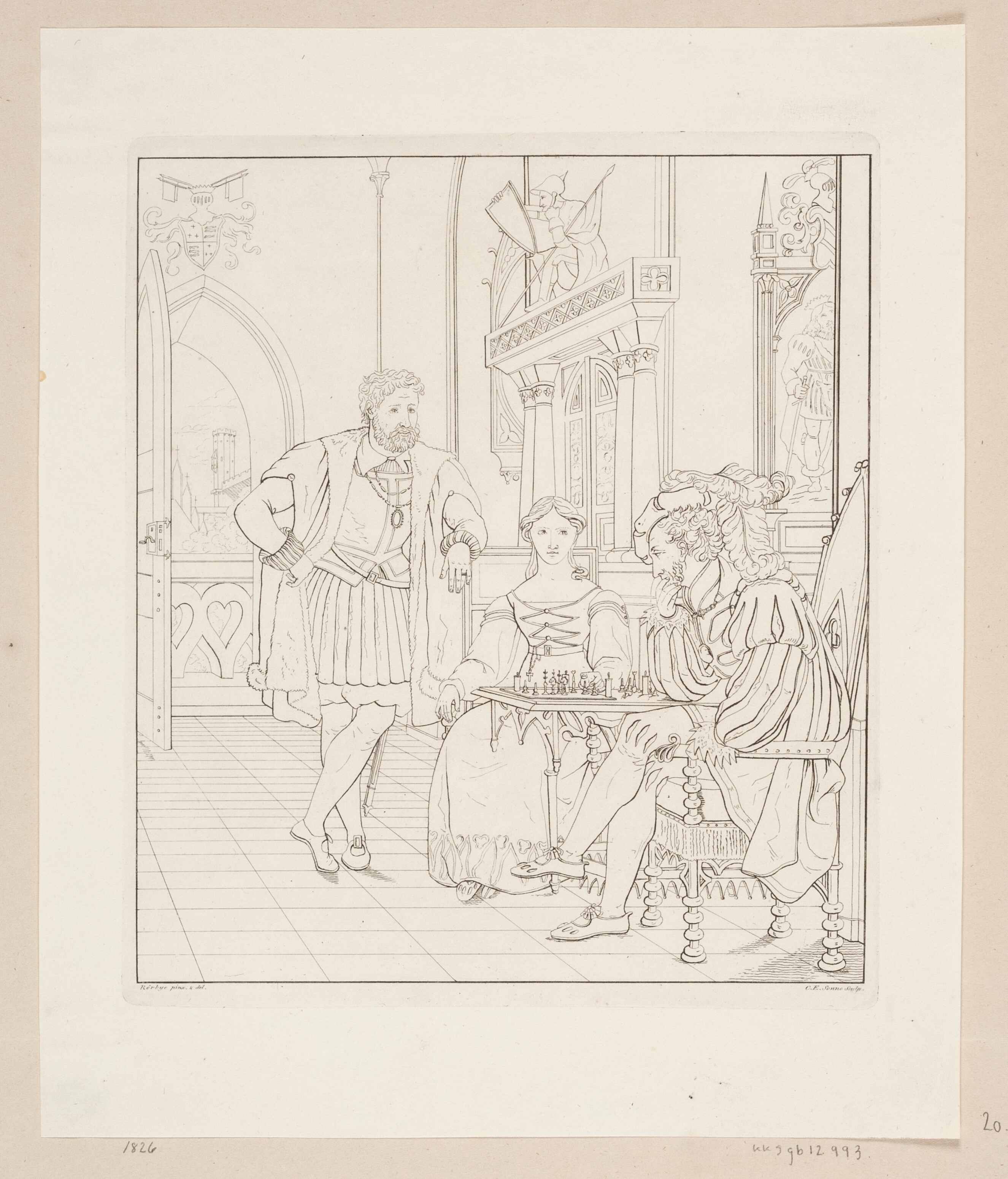 Scene fra Walter Scotts roman "Slottet Pontefact"