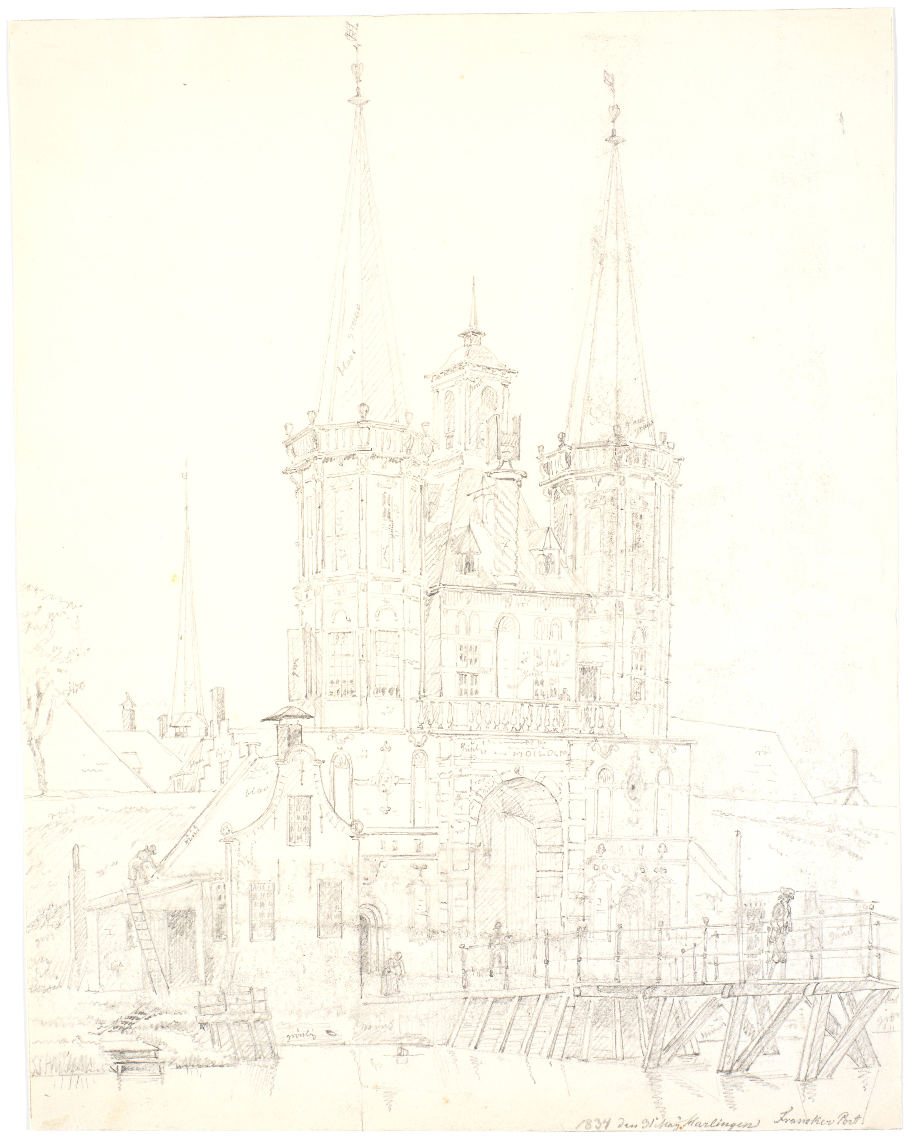 Francker port i Harlingen, Holland