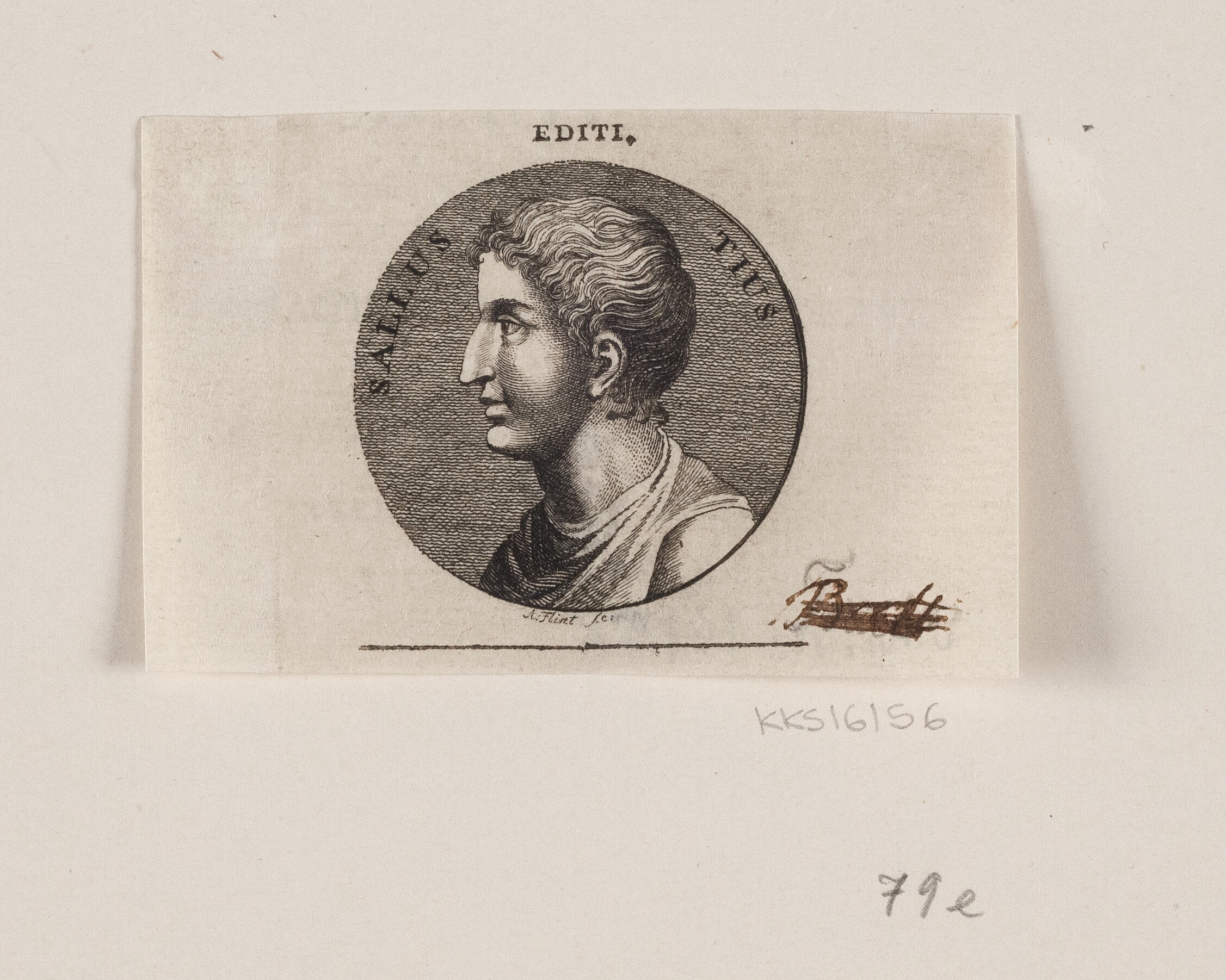 Portrætmetalje forestillende Sallustius