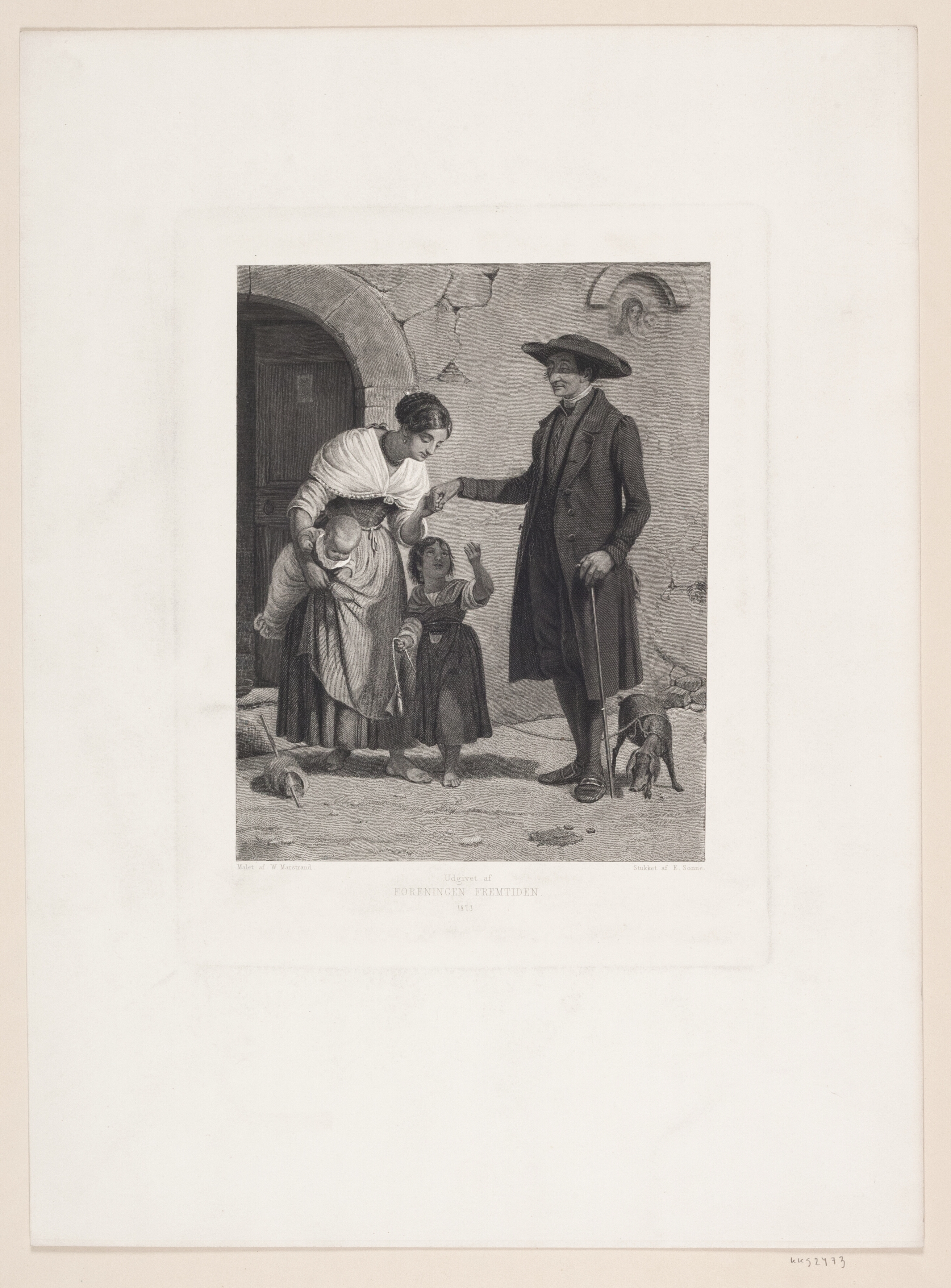 En italiensk kone der kysser præstens hånd