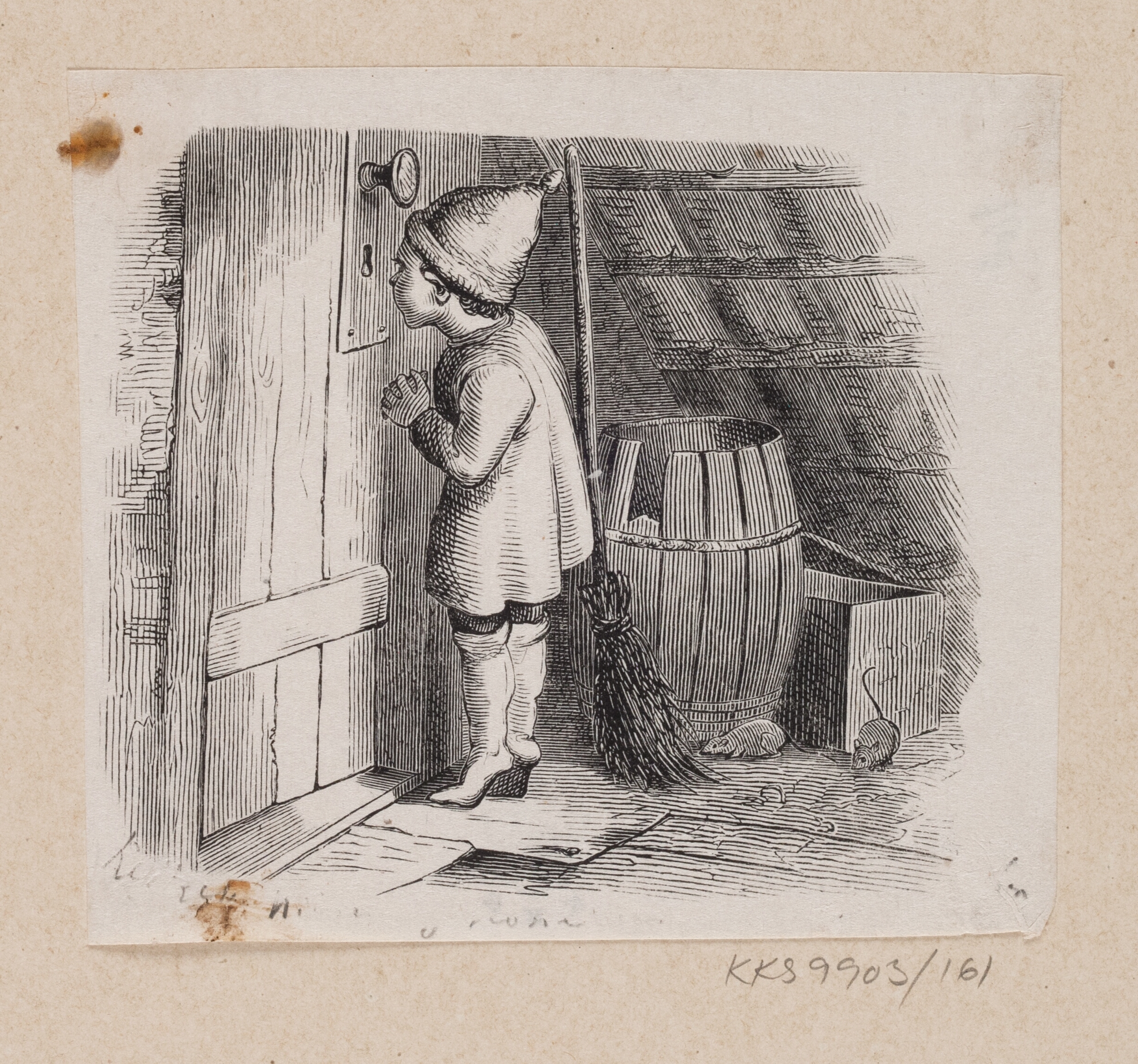 Illustration til "Nissen hos Spekhøkeren" i H.C. Andersen, "Eventyr og Historier", Bind 2