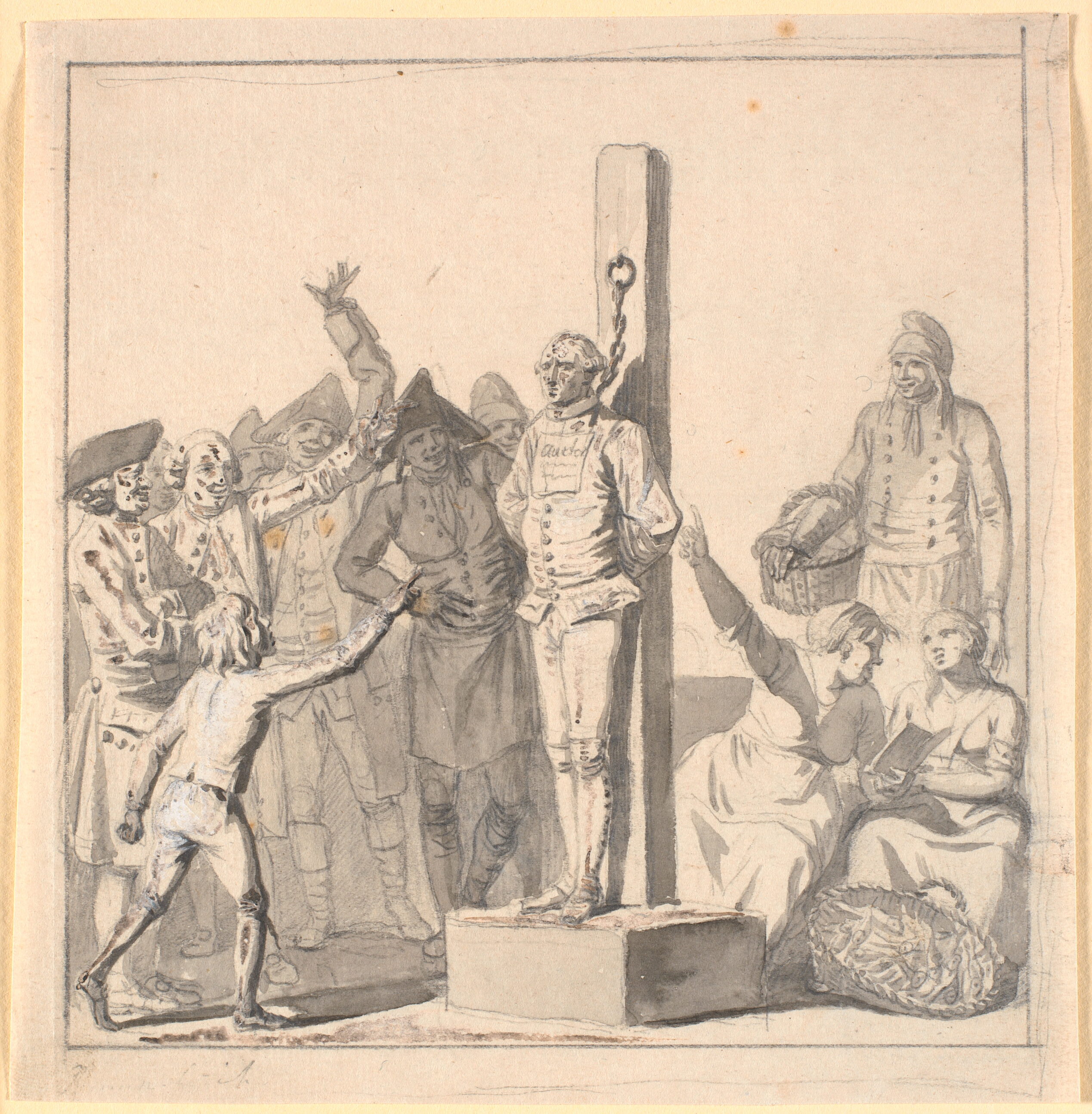 En forfatter i gabestokken. Med hentydning til korporal Sigvard Lycke