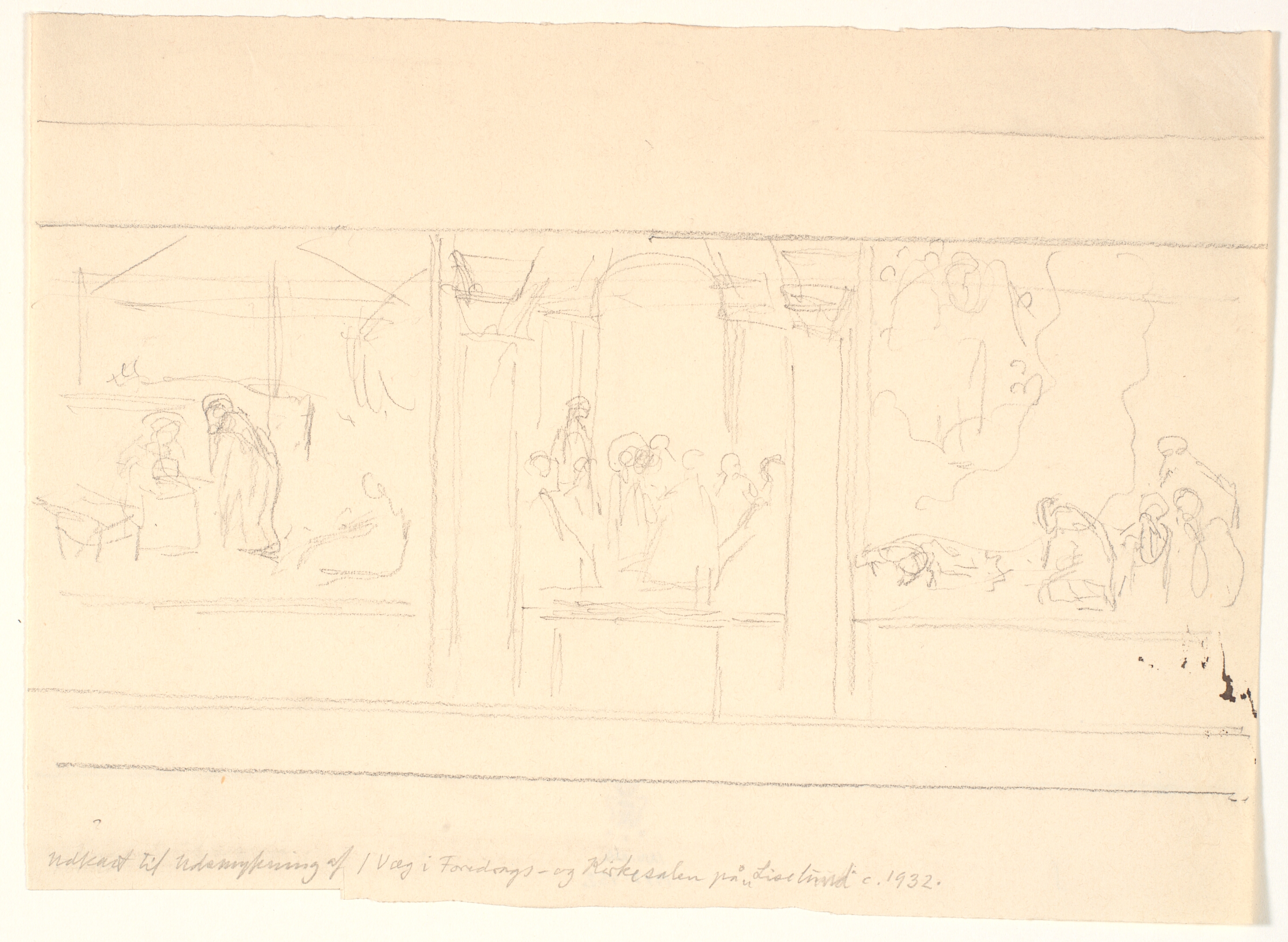 Udkast til salen på Liselund