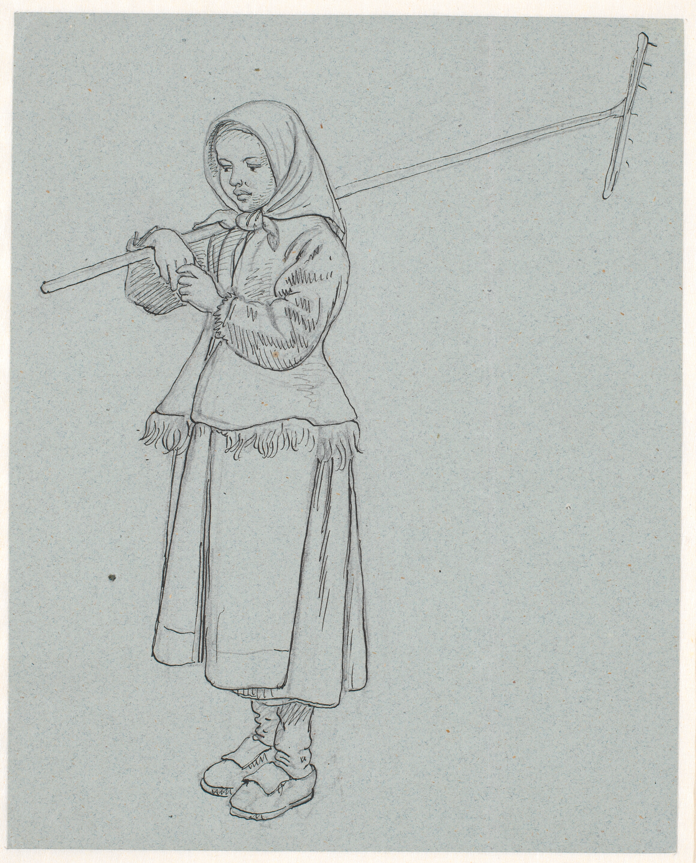 Svensk pige med rive på nakken