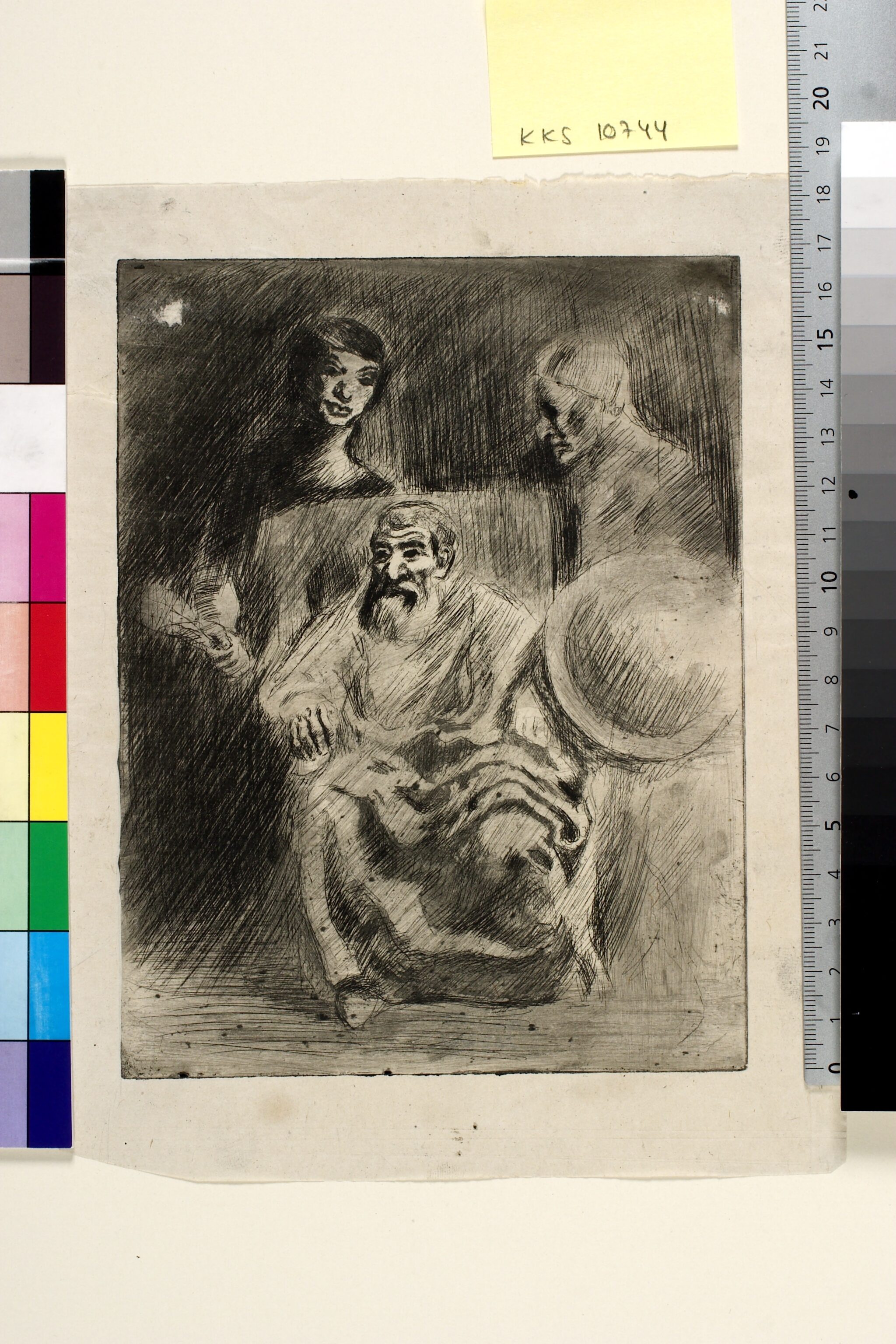 En gammel mand i en lænestol