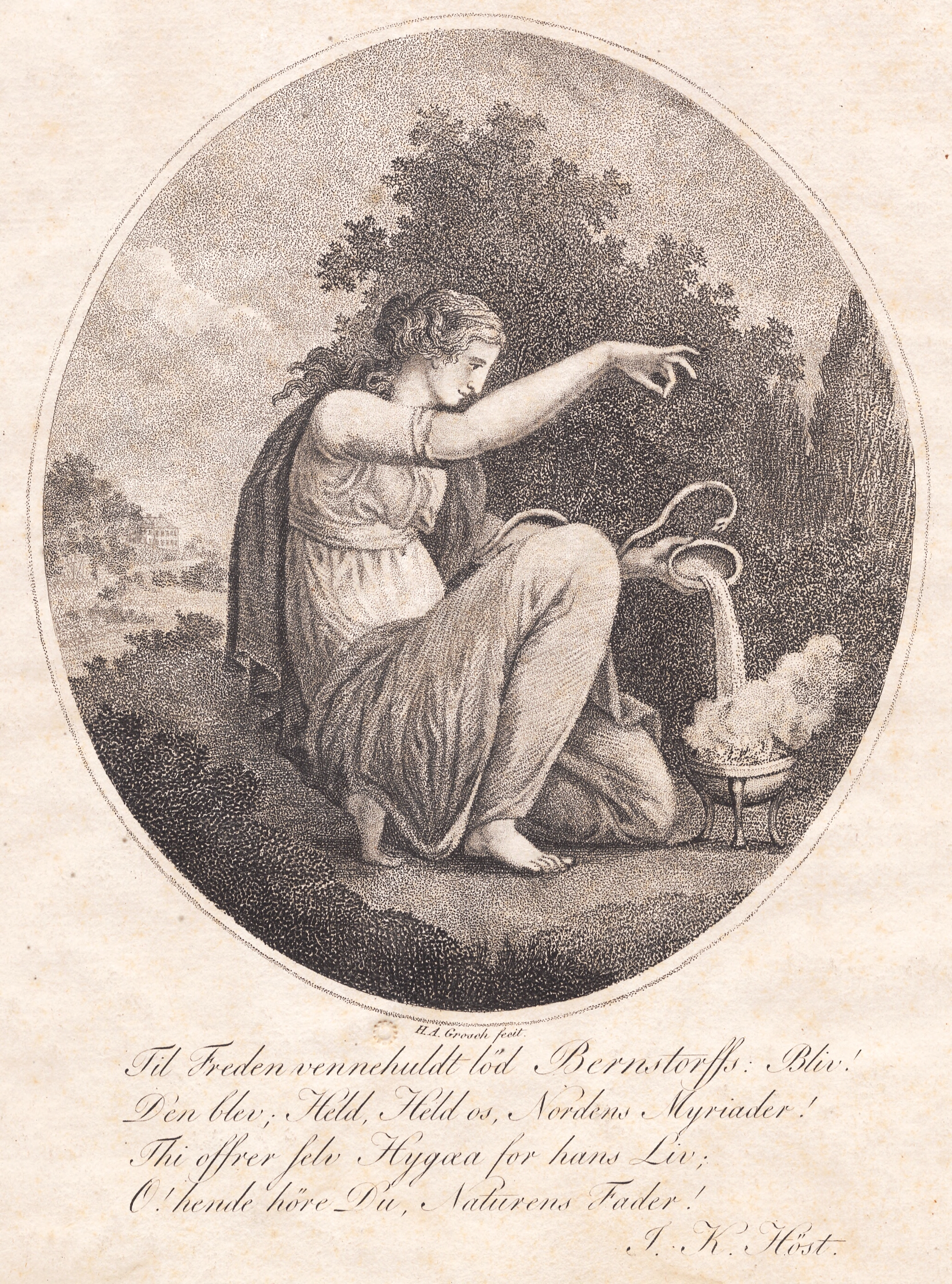 Hygæa ofrer for Bernstorffs sundhed