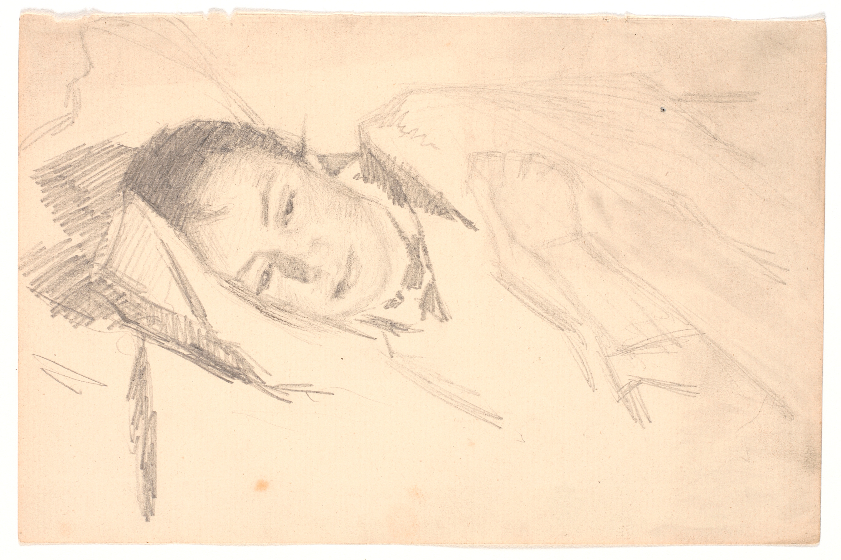 Kunstnerens hustru hviler sig