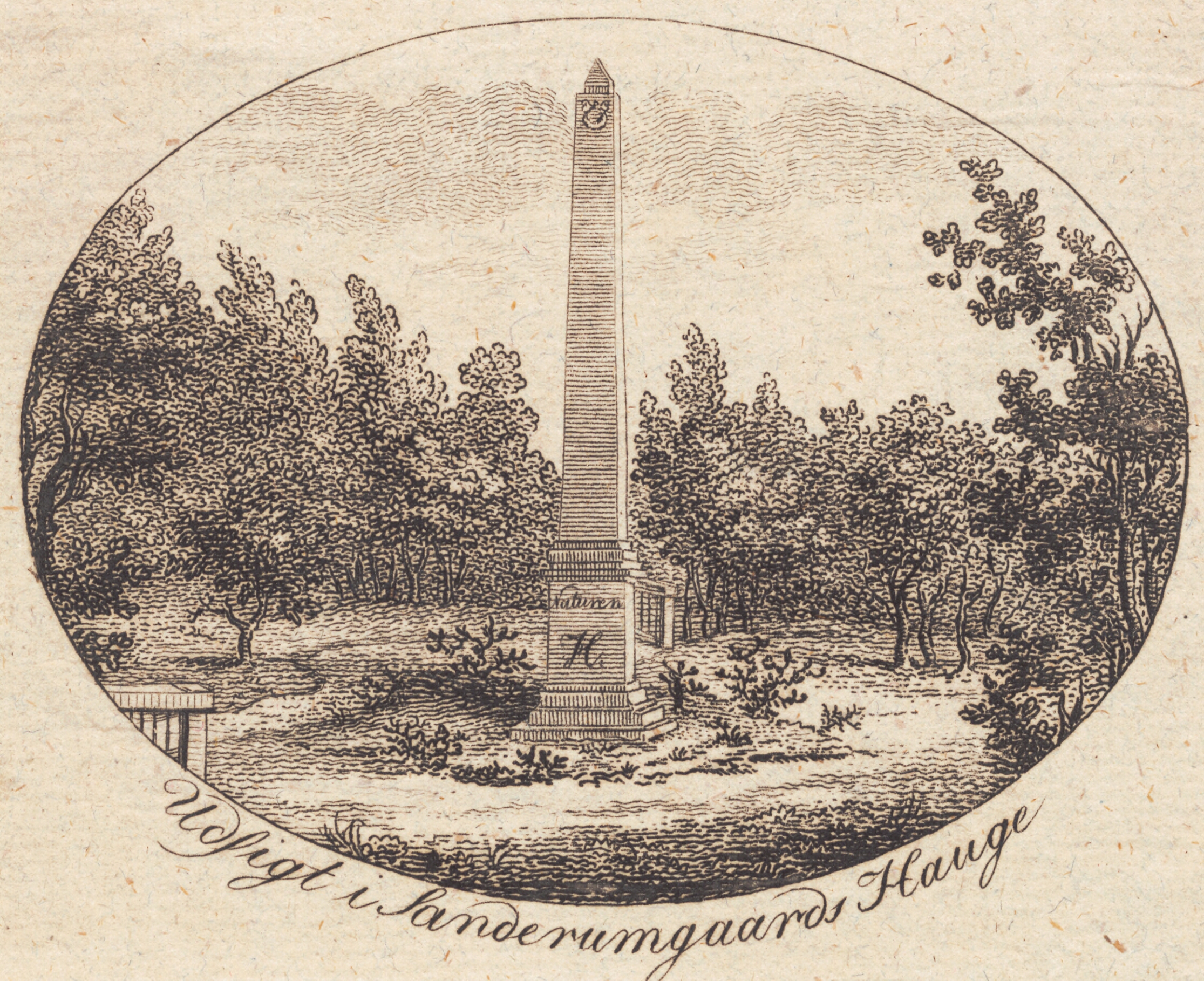 Vignet. Udsigt i Sanderumgaards Hauge