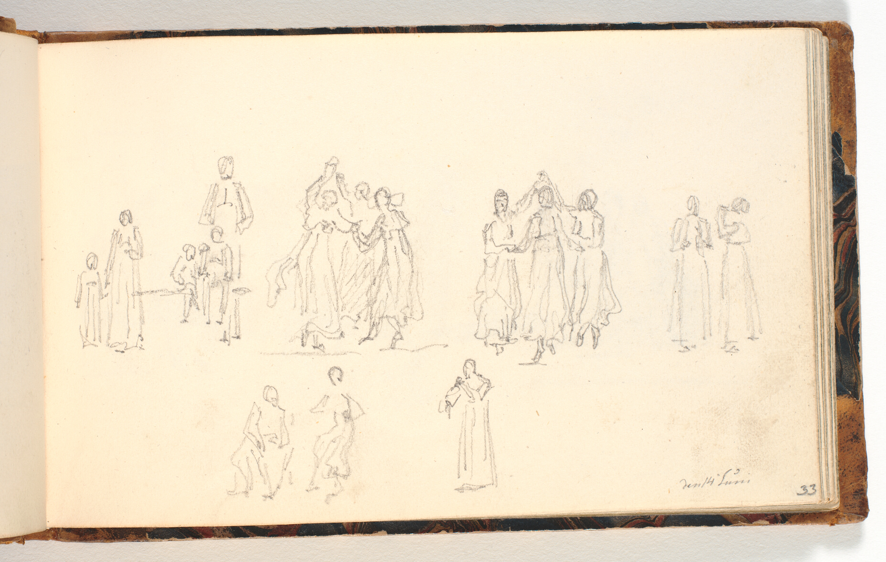 Dansende og spillende figurer