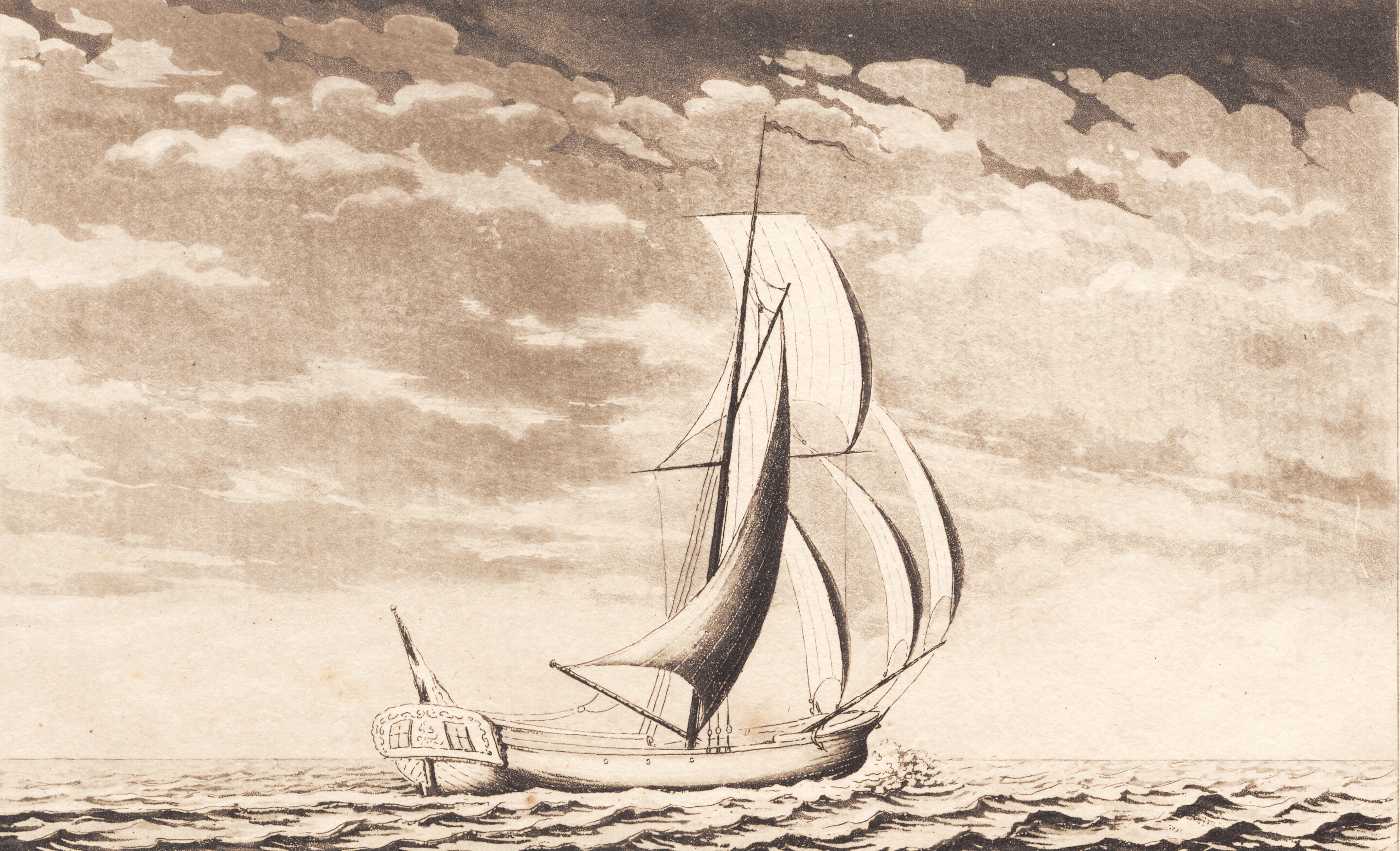 Suite af skibe. Kongejagt