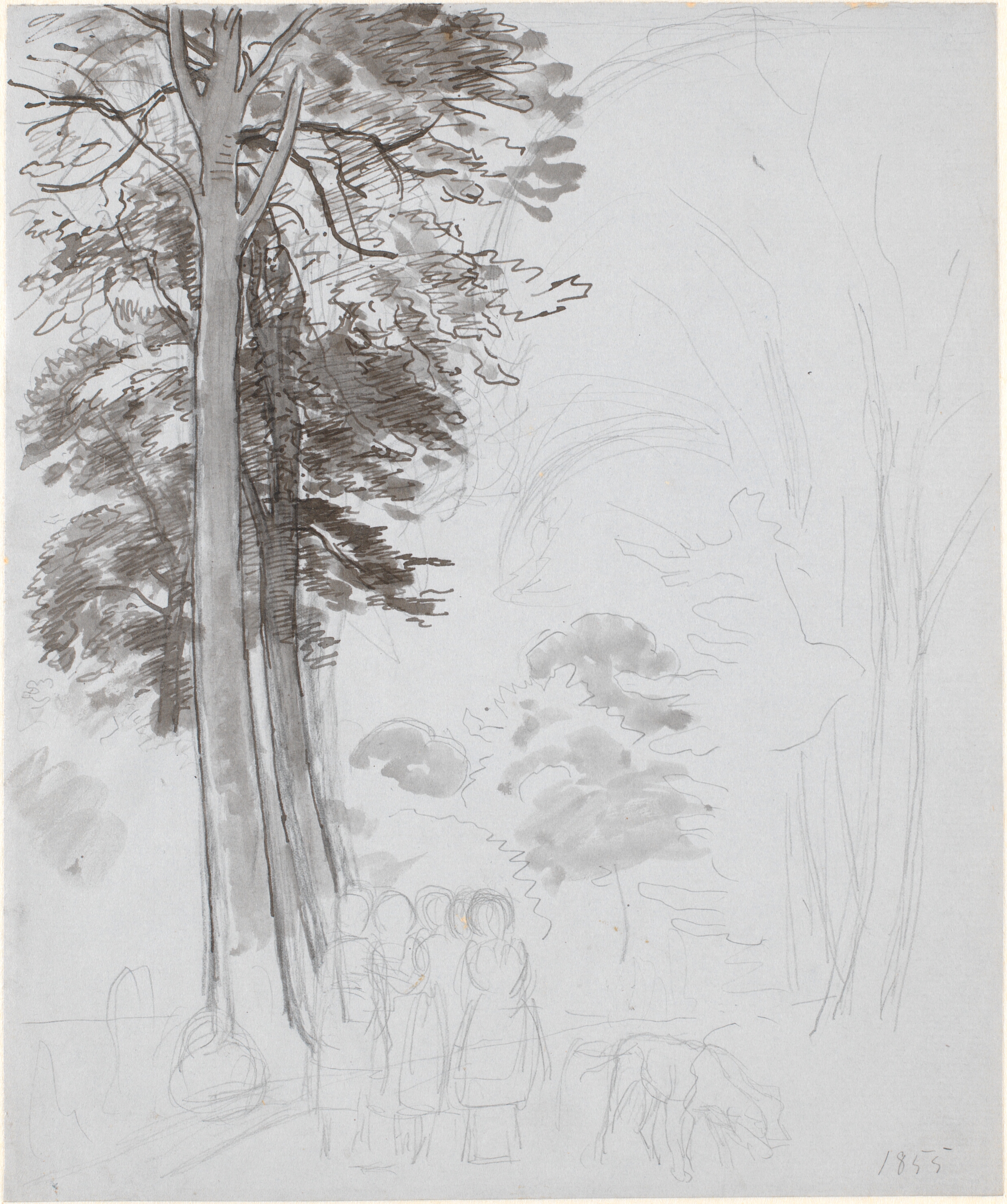 Studie til "Bøgeskov i Maj".