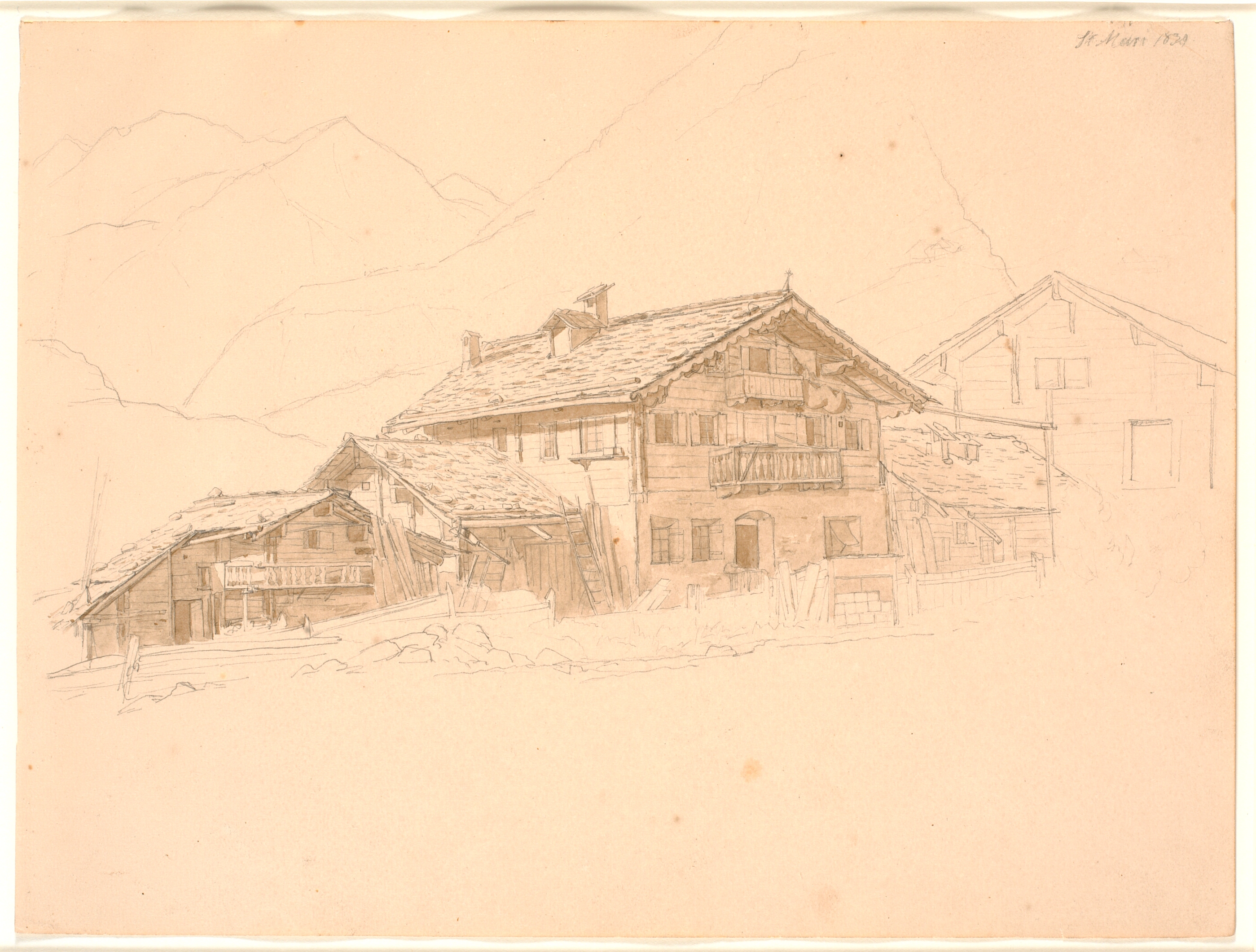 Bondehus i Tyrol. St. Mari