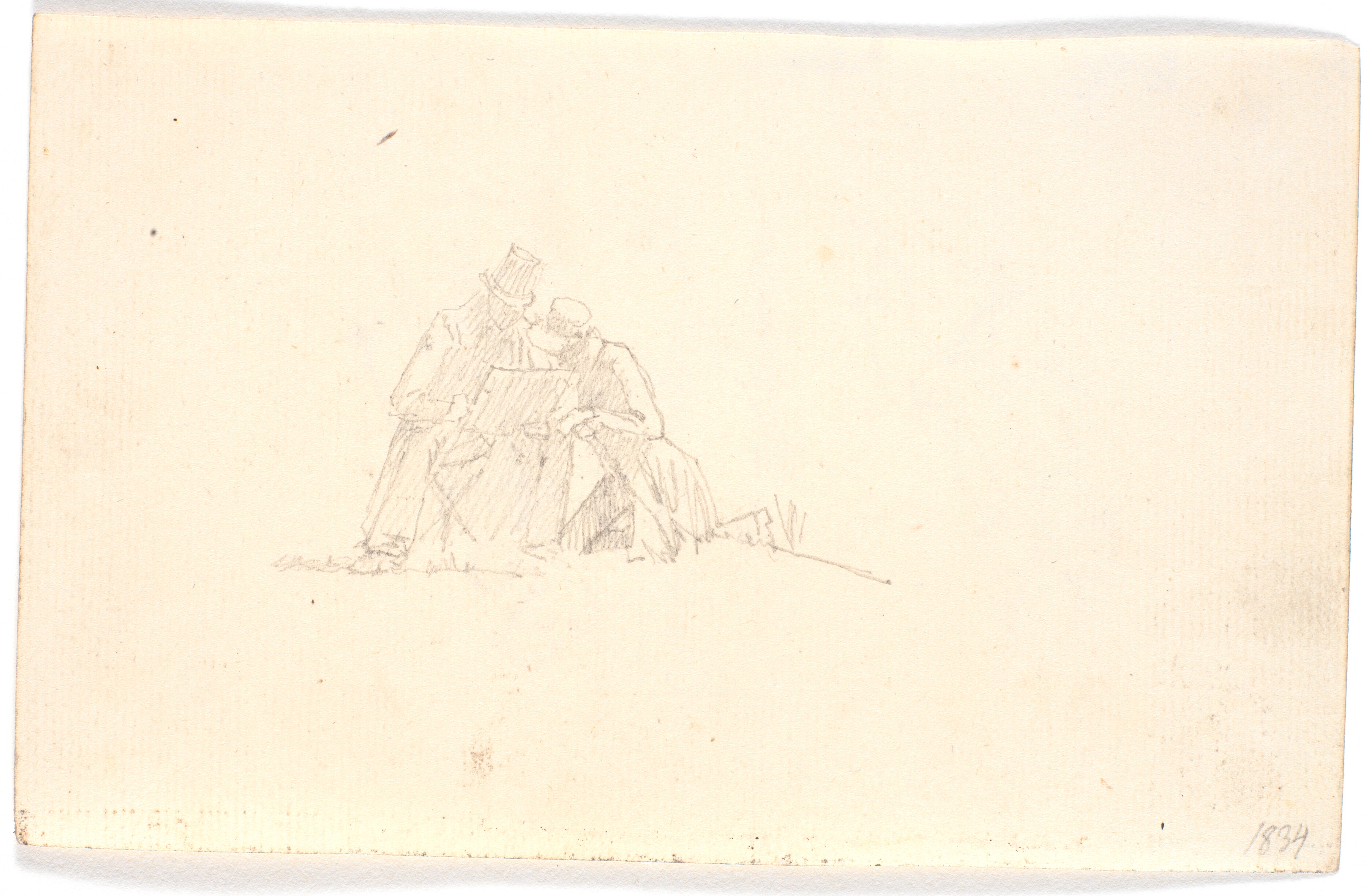 To kunstnere paa studieudflugt