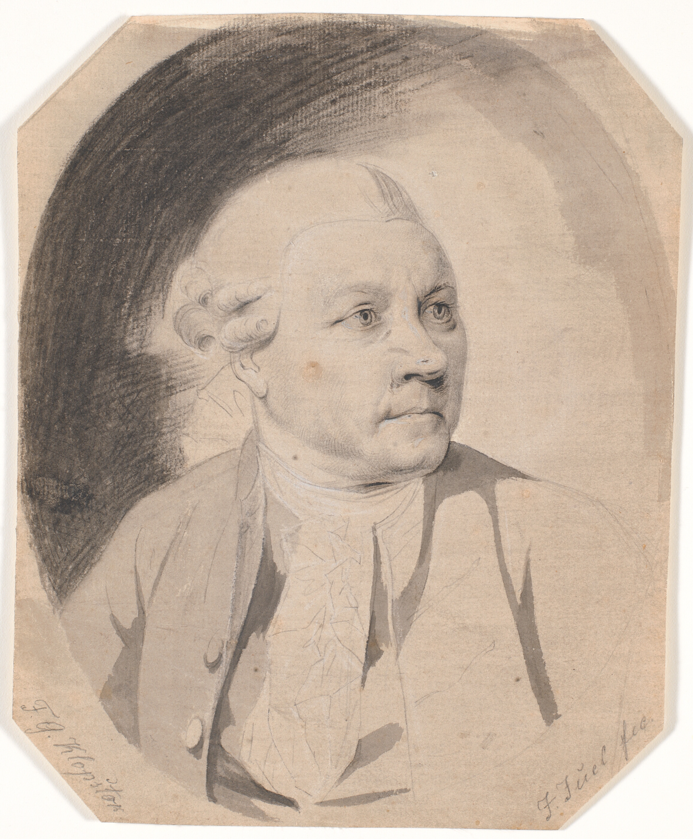 Portræt af digteren F.G. Klopstock (1724-1803)