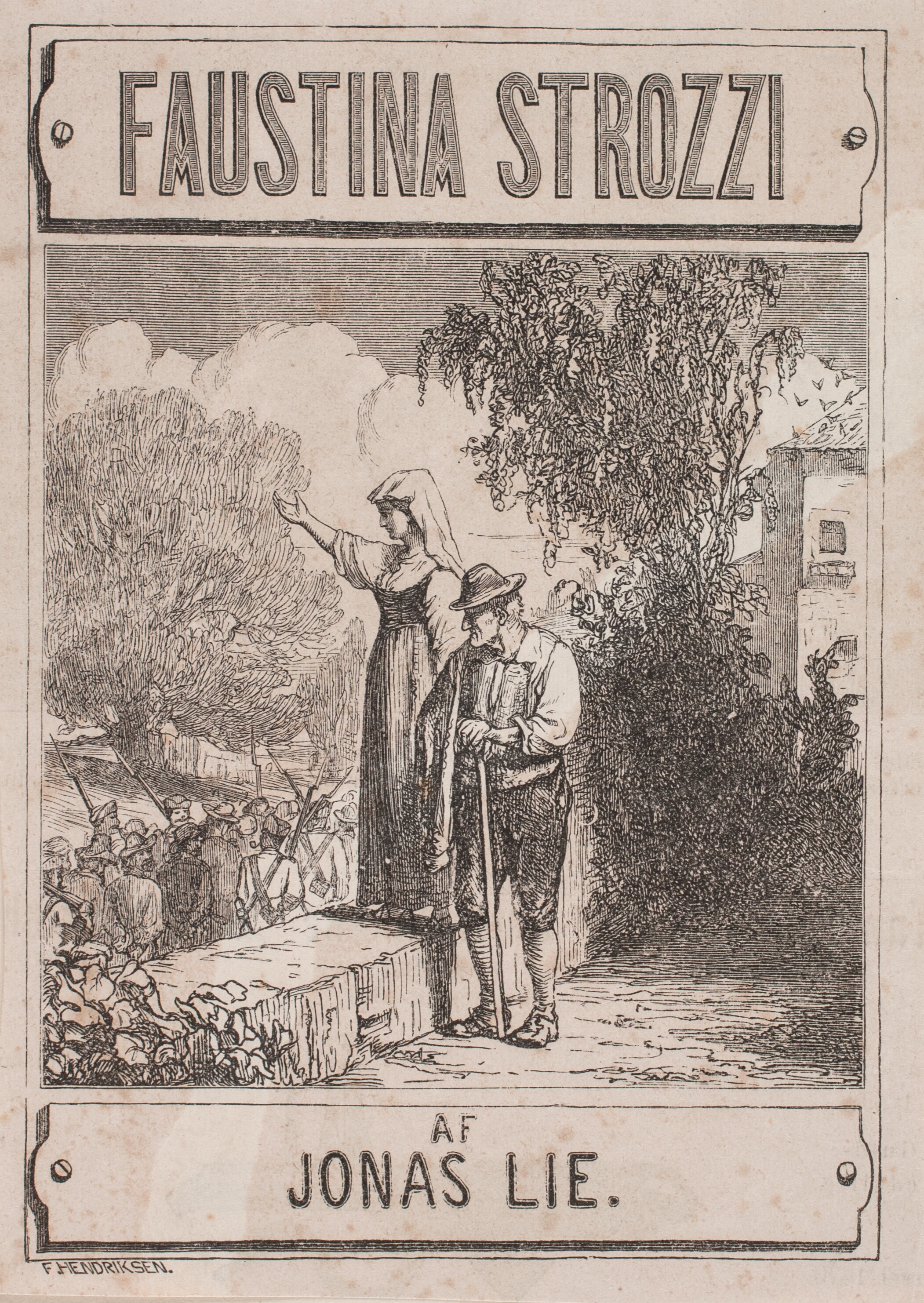 Titelblad til Jonas Lie, "Faustina Strozzi"