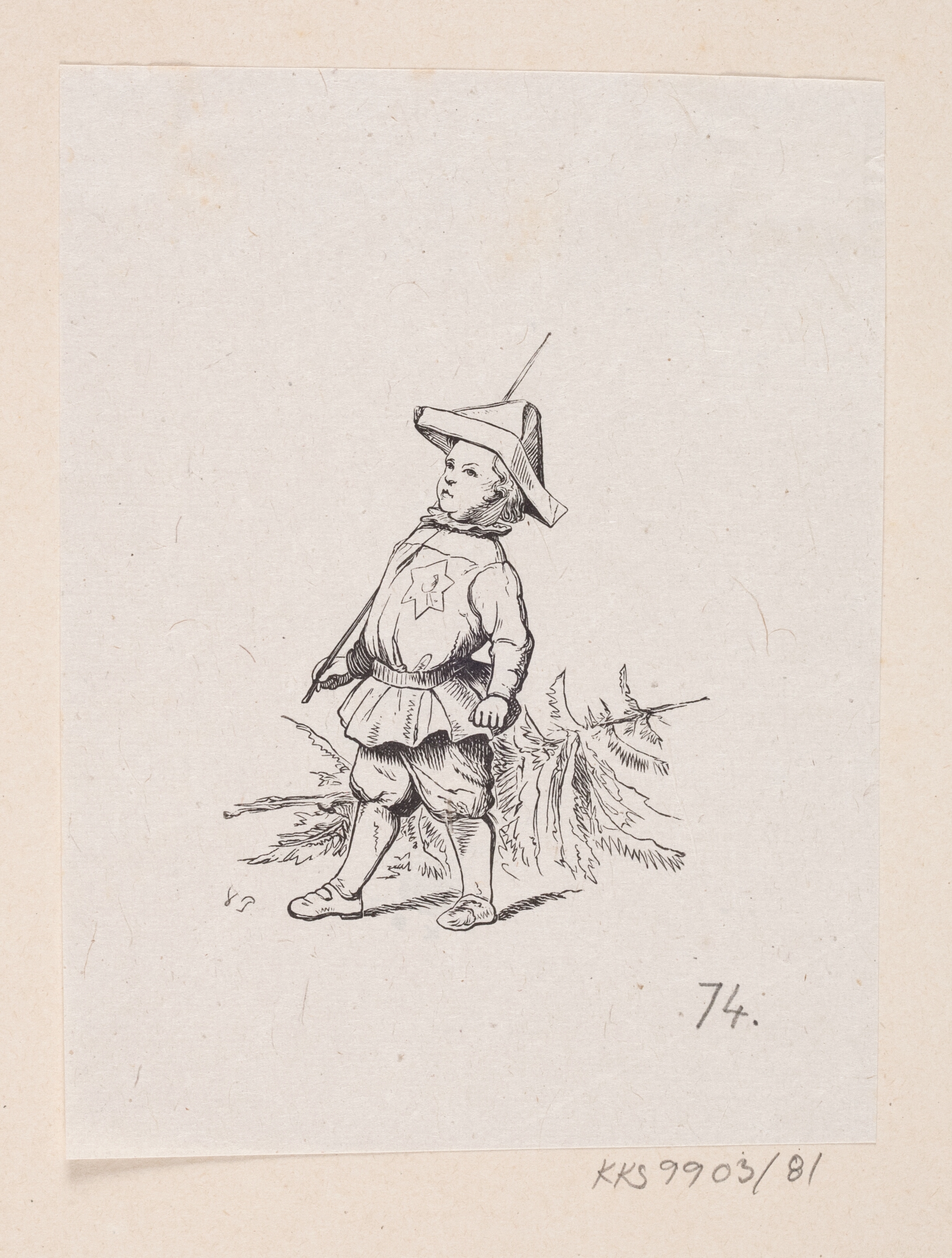 Illustration til "Grantræet" i H.C. Andersen, "Eventyr og Historier", Bind 1