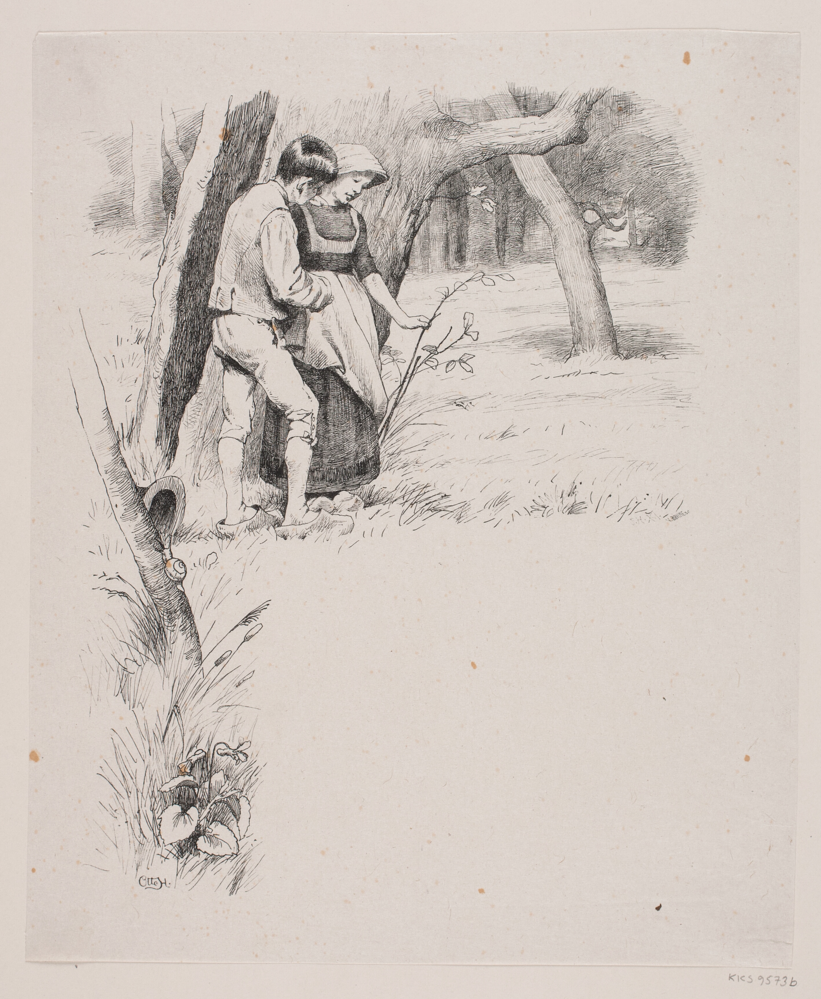 Illustration til Christian Winther, "Chresten og Lene"