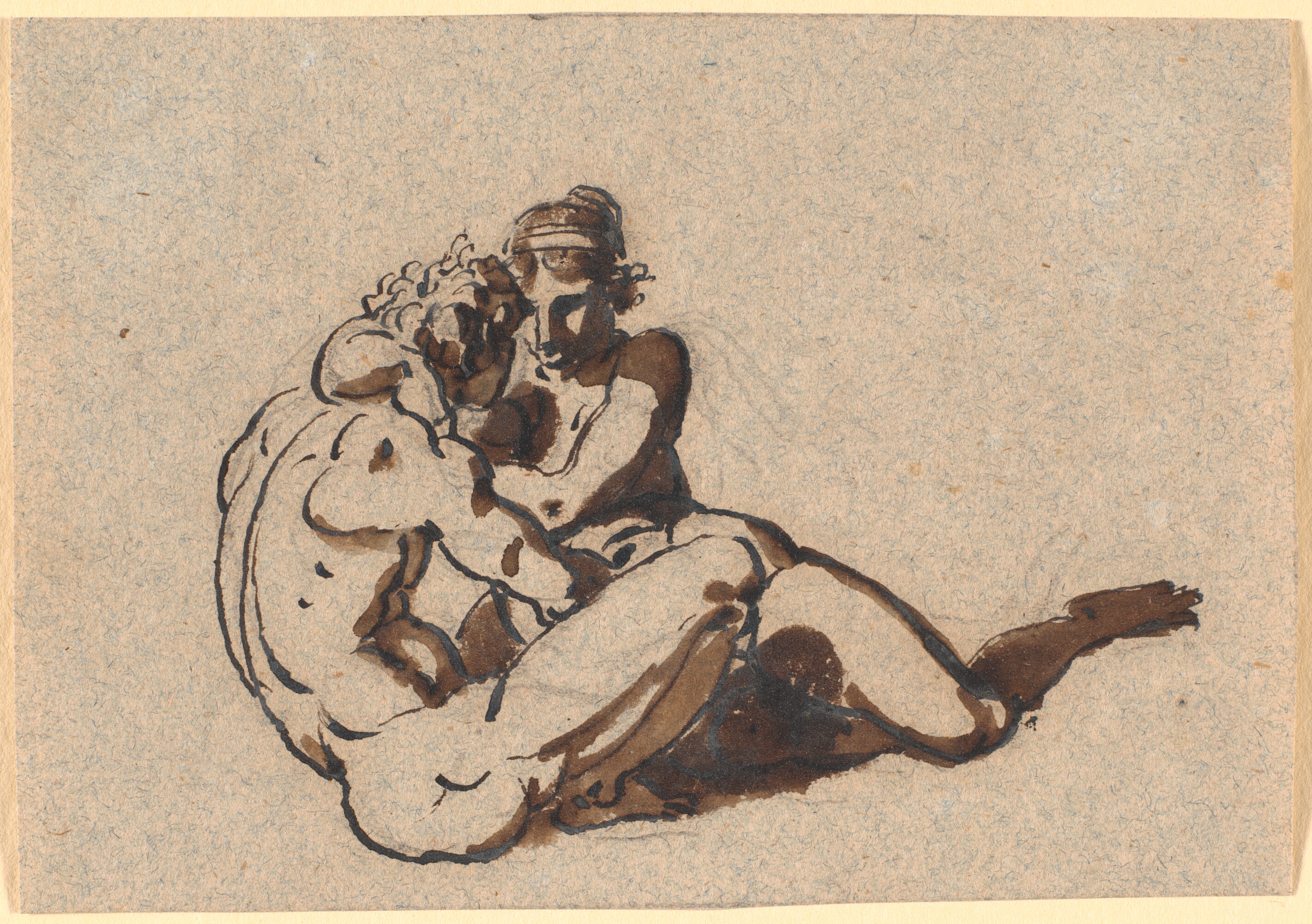 En mand og en kvinde, der omfavner og kærtegner hinanden