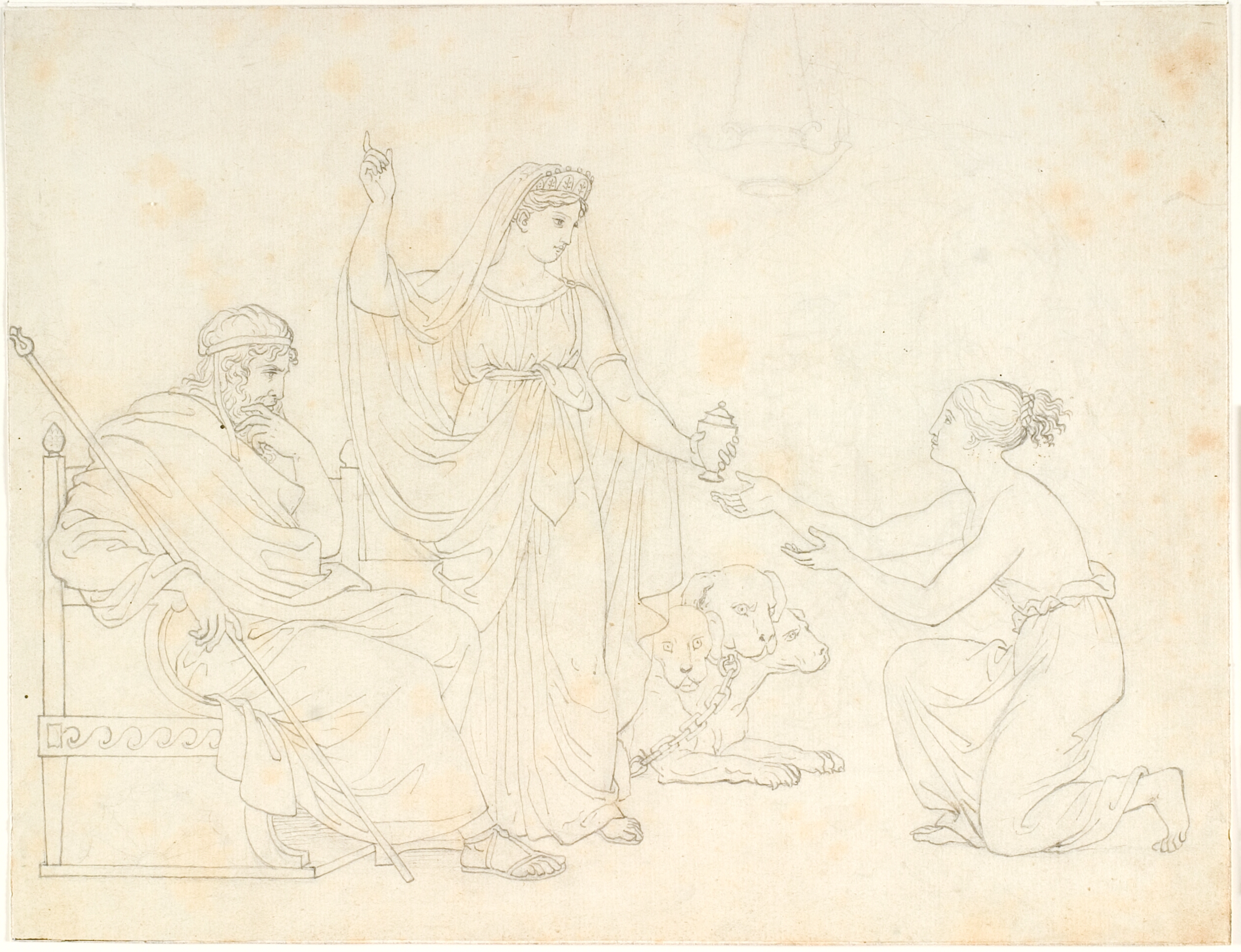 Psyche modtager krukken af Proserpina