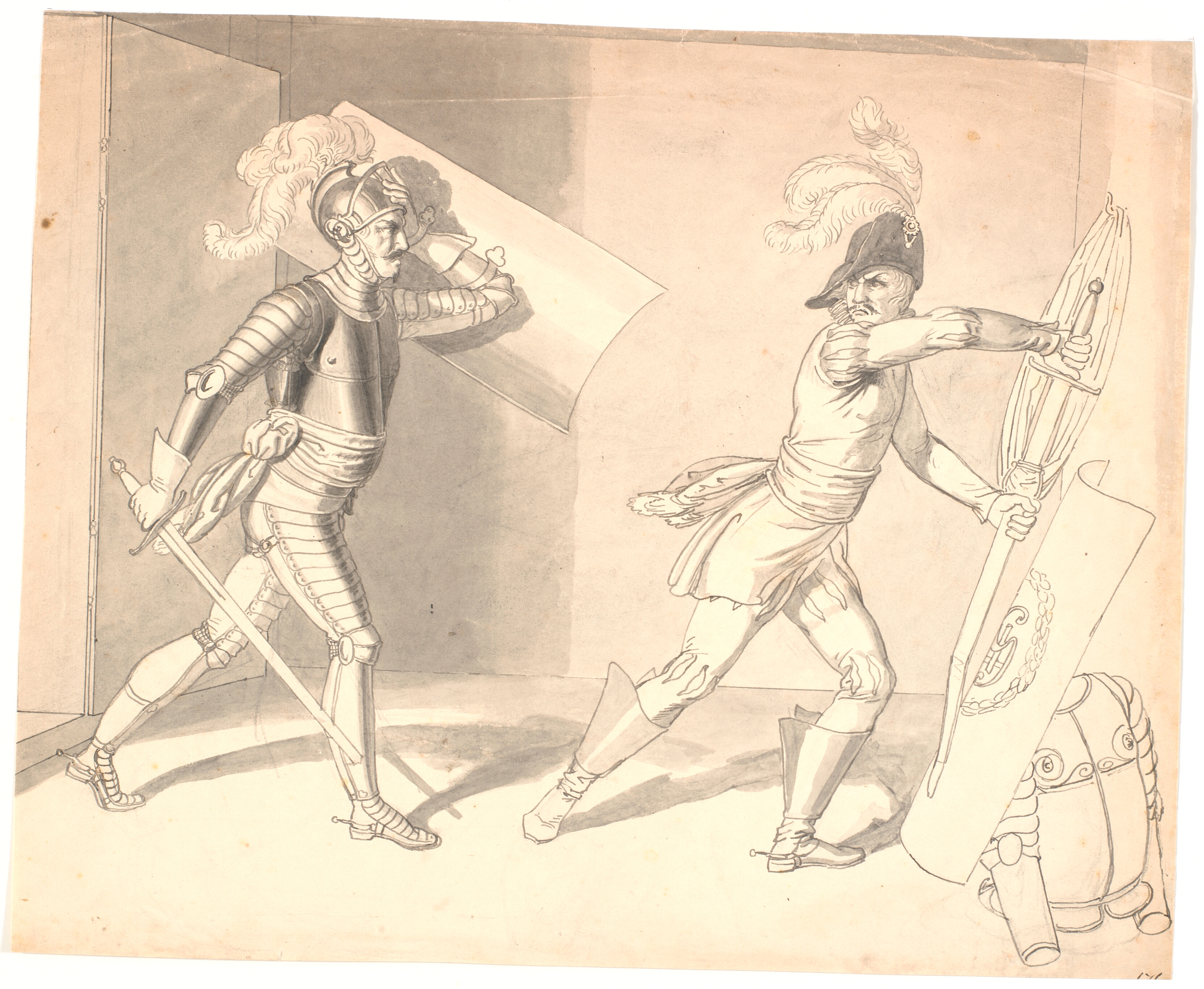 To kæmpende krigere