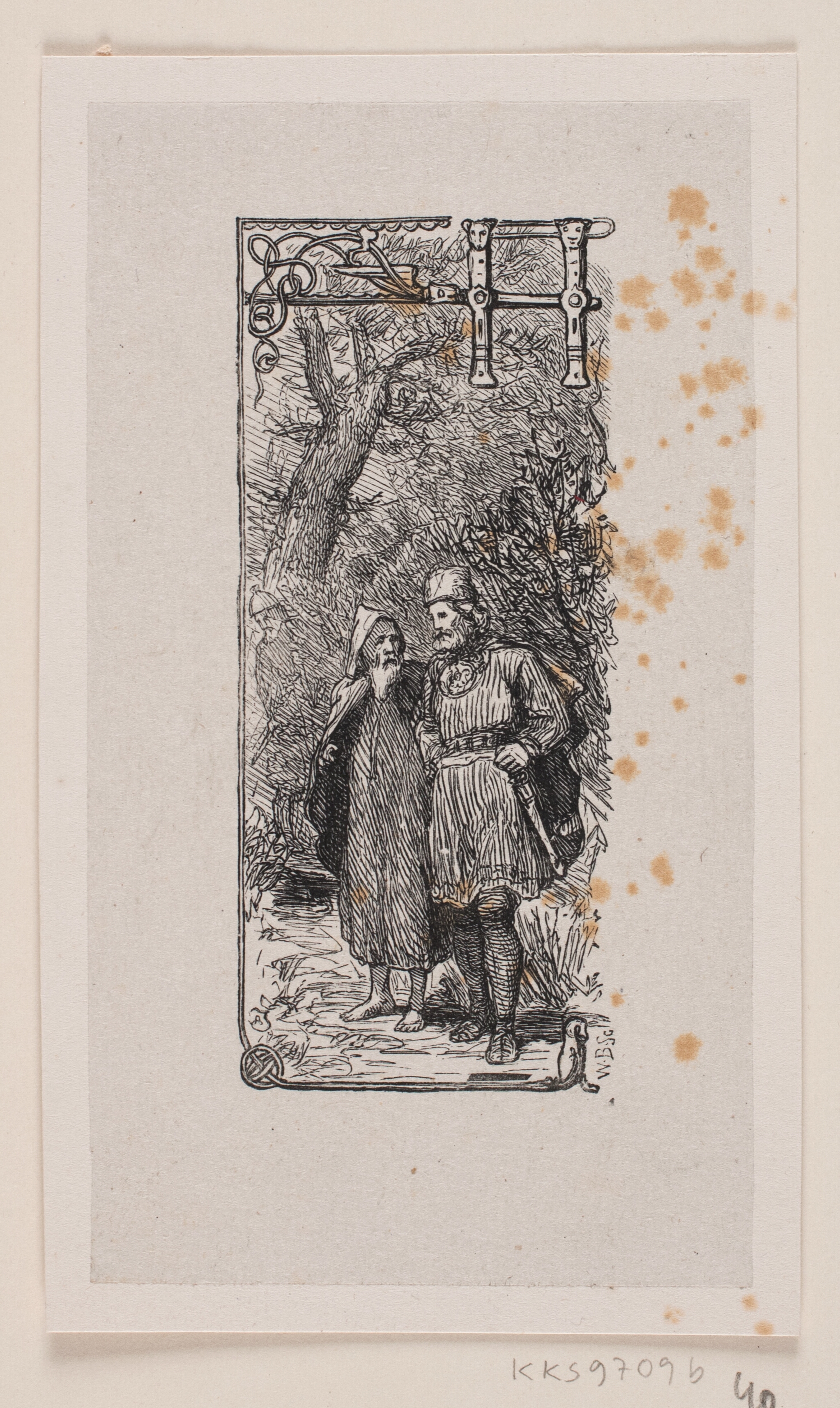 Vignet til fortællingen "Kong Gorm og hans sønner"