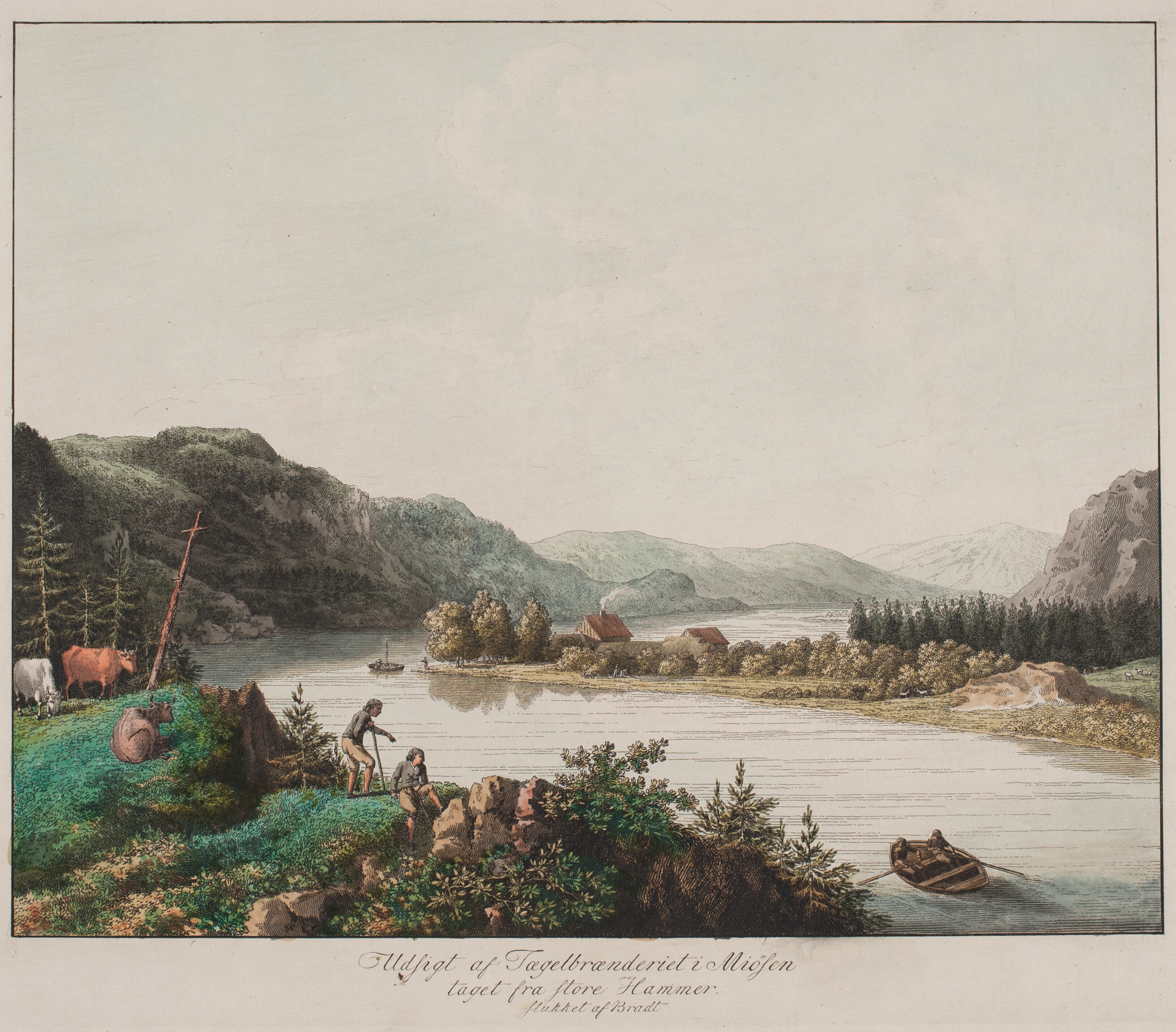 Udsigt af Tægelbrænderiet i Miøsen taget fra store Hammer