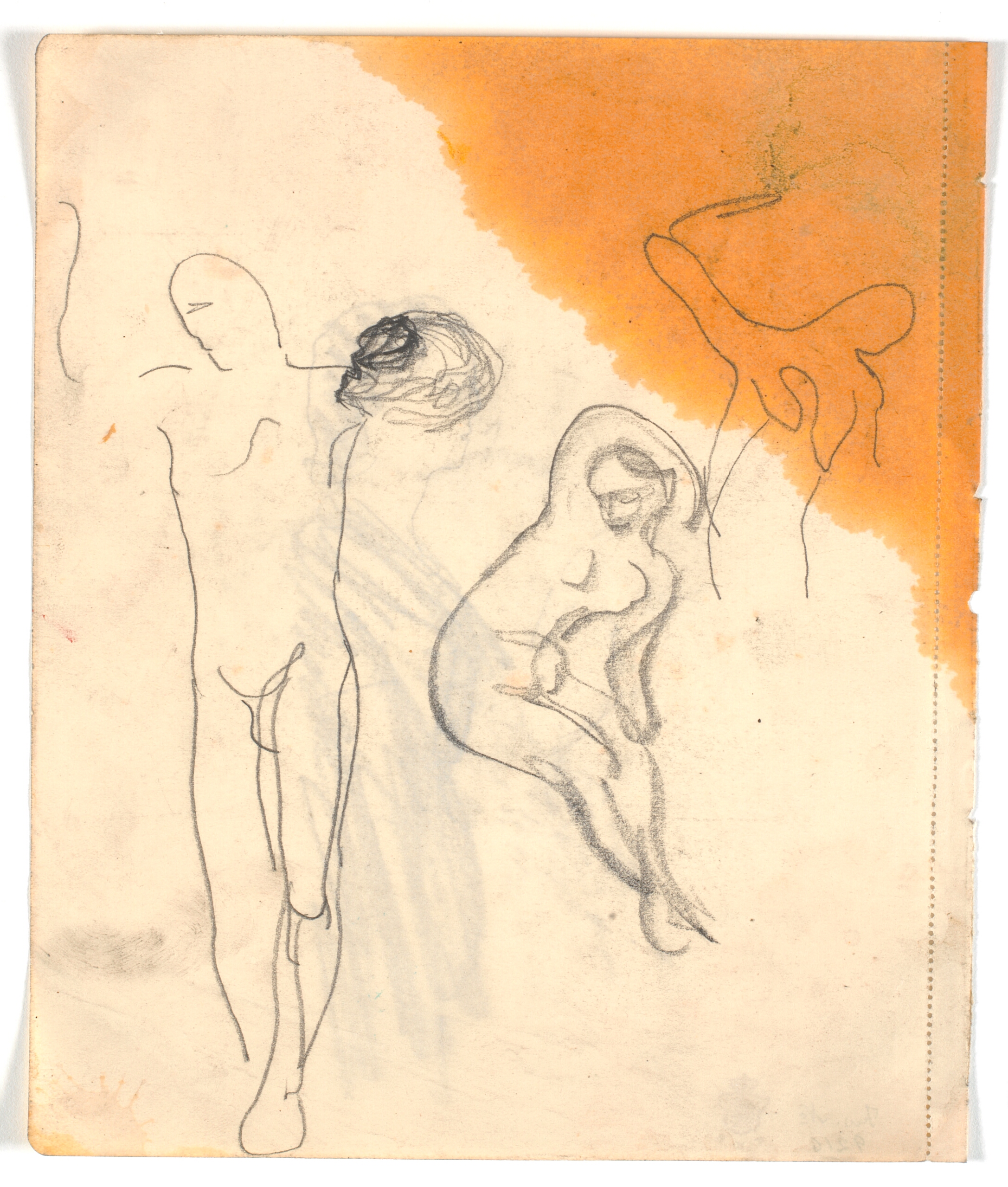 Tre studier efter nøgne figurer