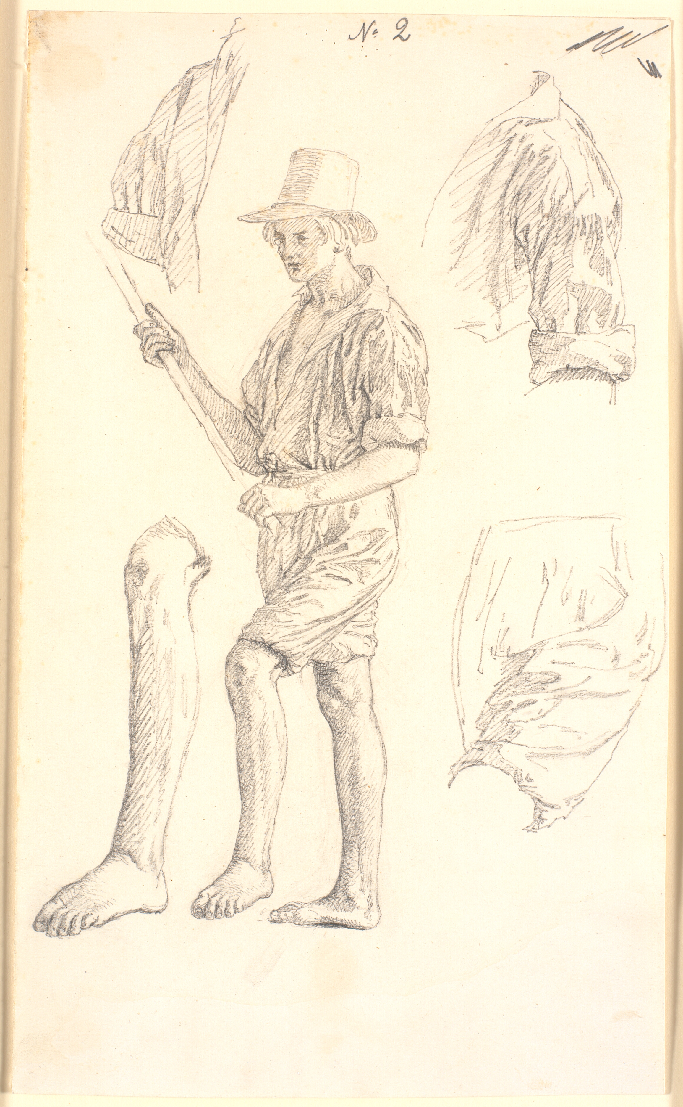 En fisker. Samt studier til samme