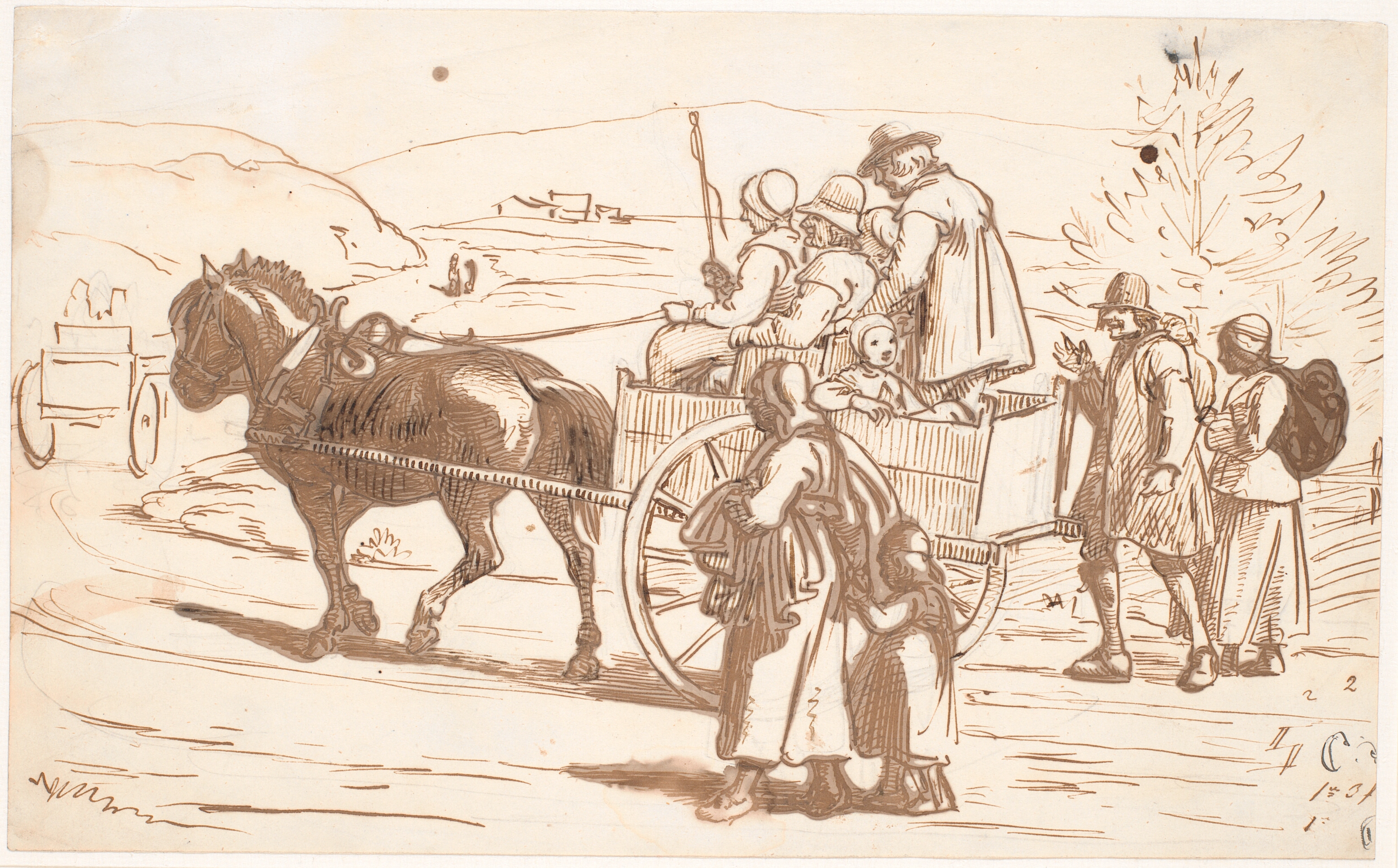 Bønder fra Orsa Sogn kører til Kirke, Dalarne